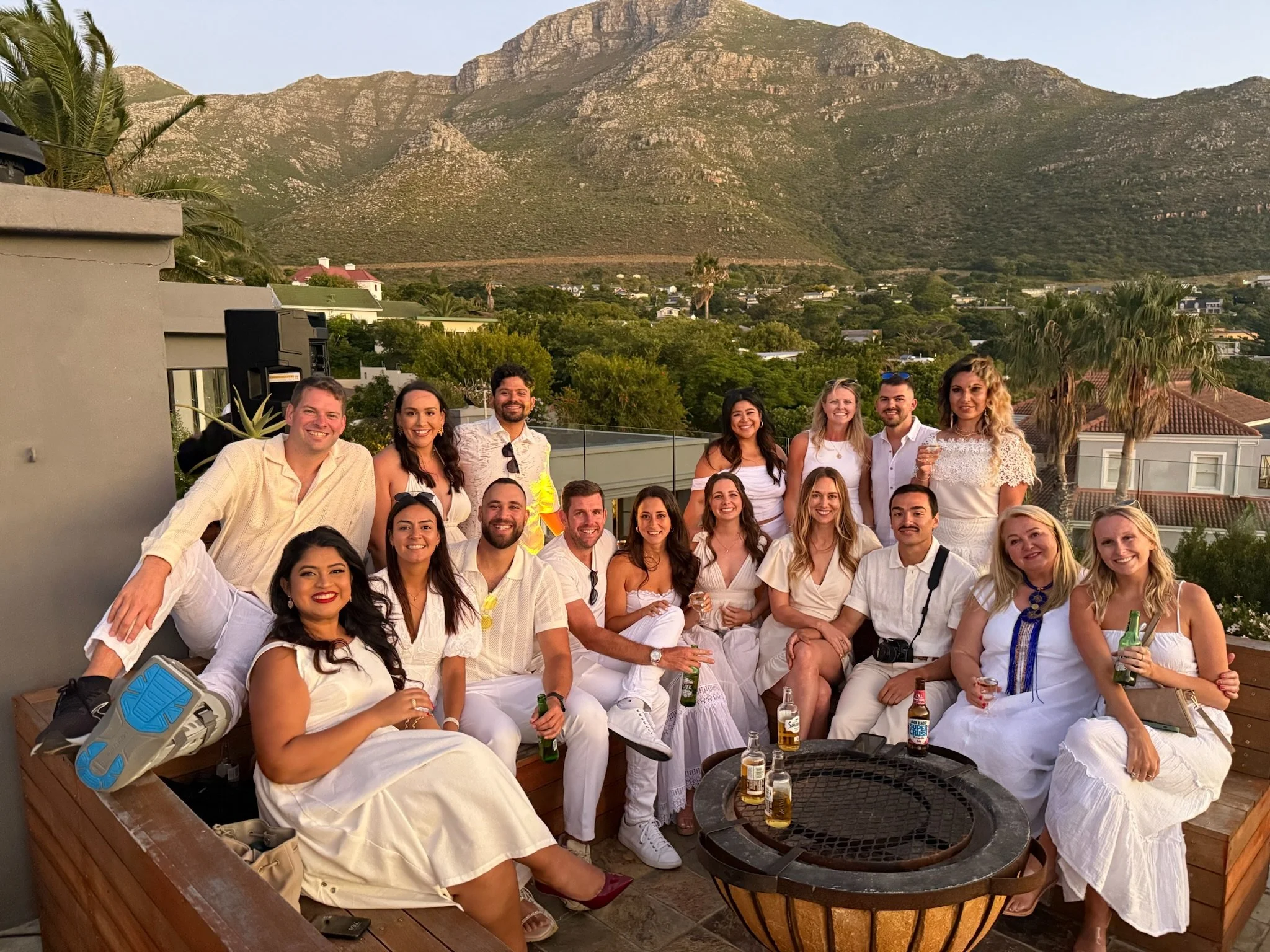 image of a group of digital nomads at a party