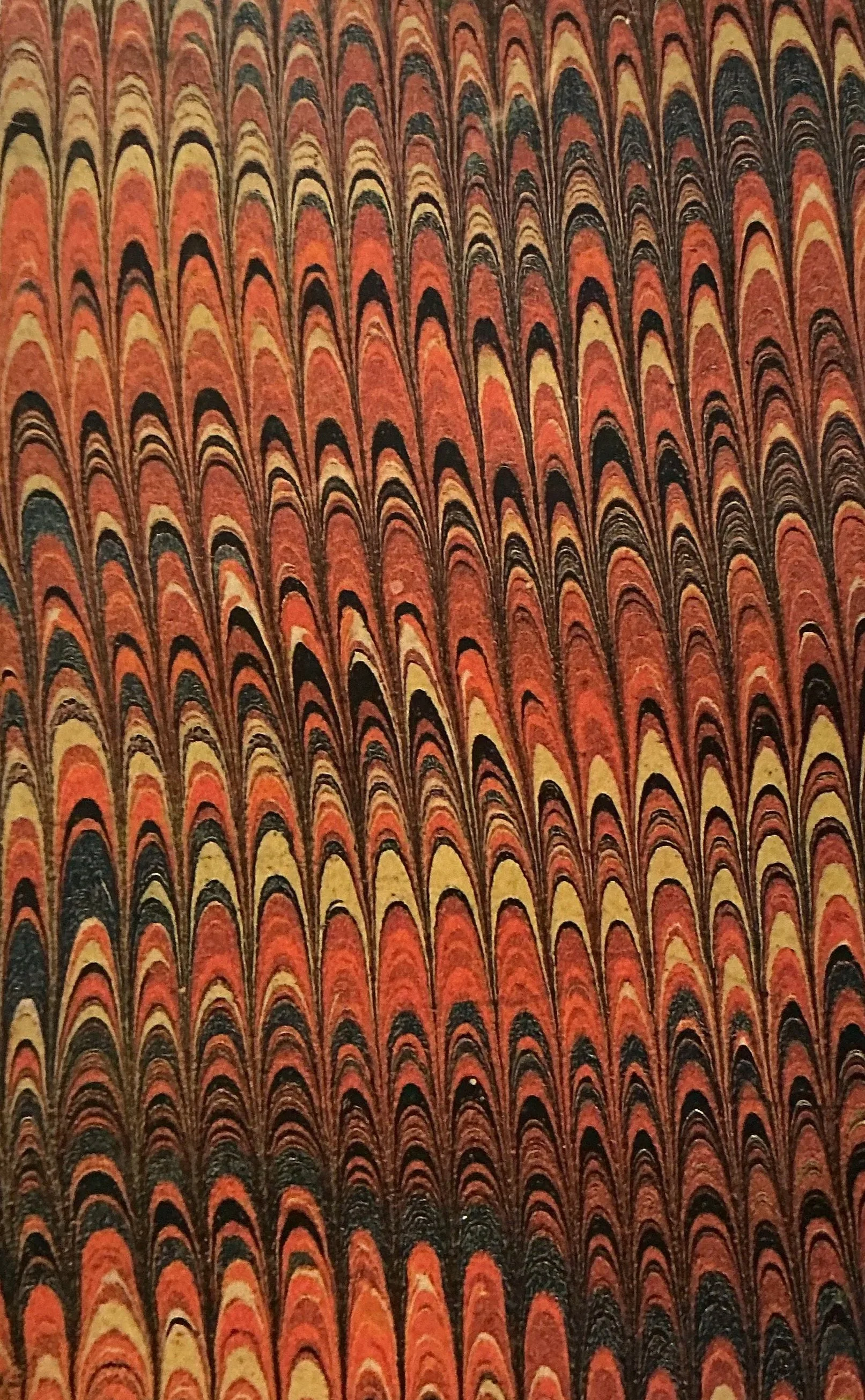 Autumnal Feather Marble Notebook