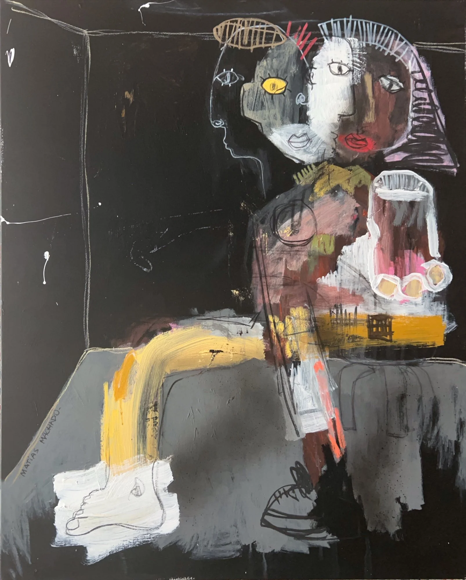 matias-machado-contemporary-paintings-picasso-artwork-invest-mixed-media-original
