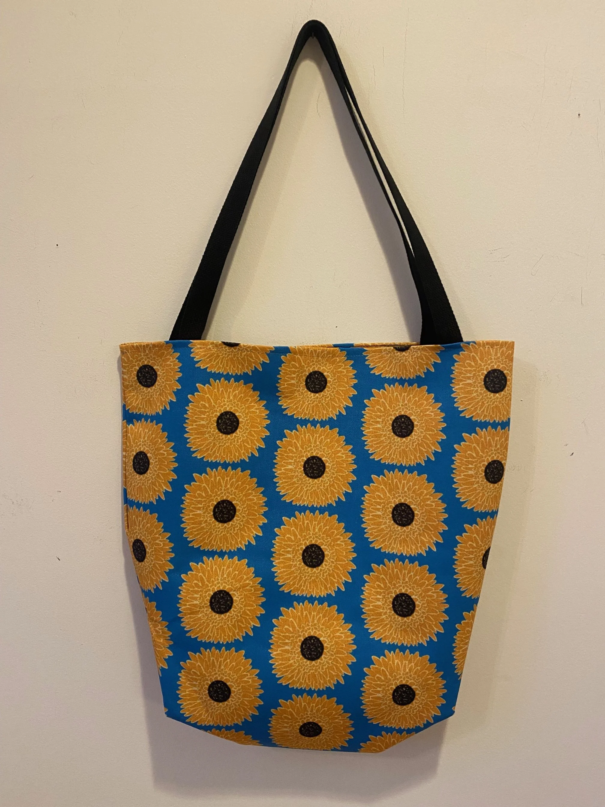 Beautiful Original Bright and Colorful Sunflower Design Extra Large 18x18 Tote Bag