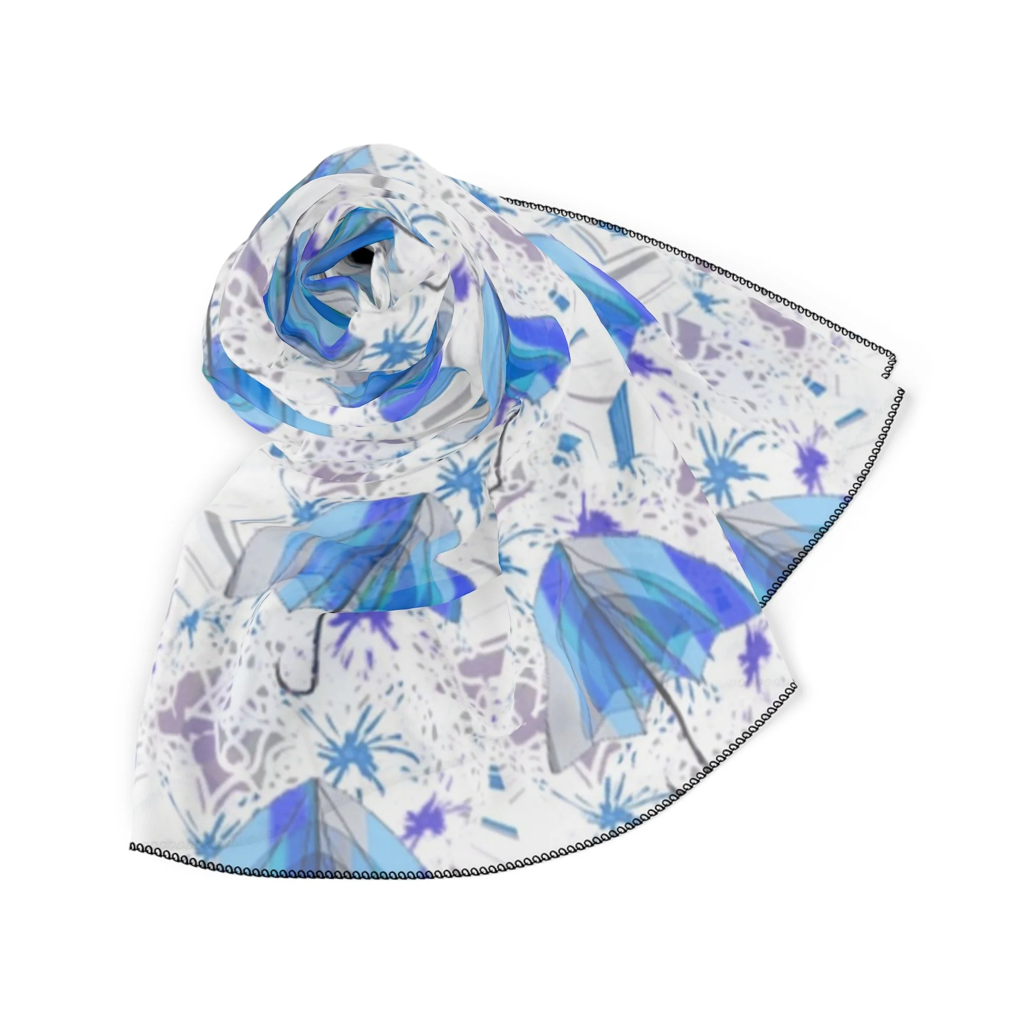 Cute Umbrella Pattern Scarf Light Folded.jpg