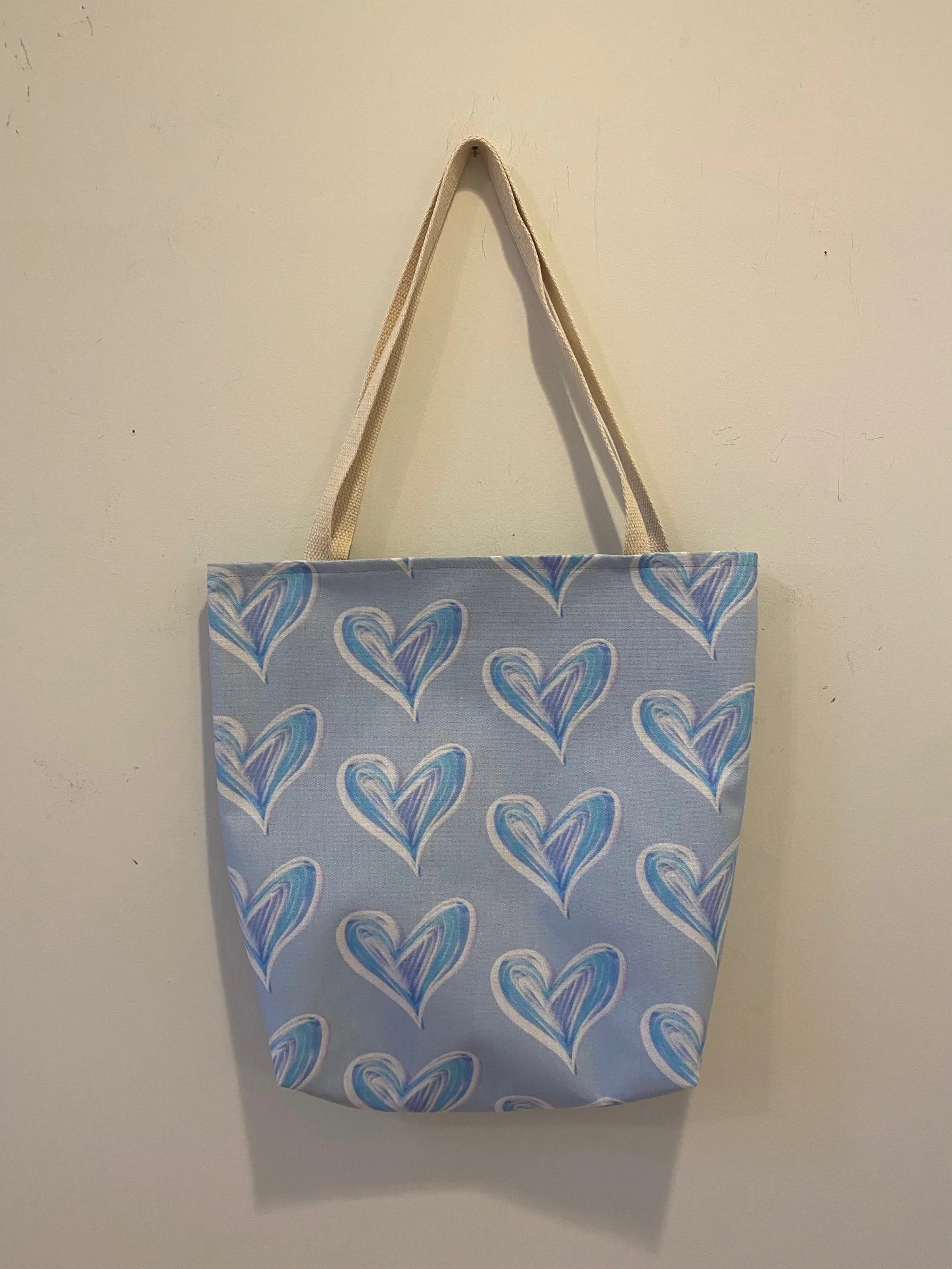 Beautiful Original Art Cute Large Heart Design Extra Large 18x18 Tote Bag