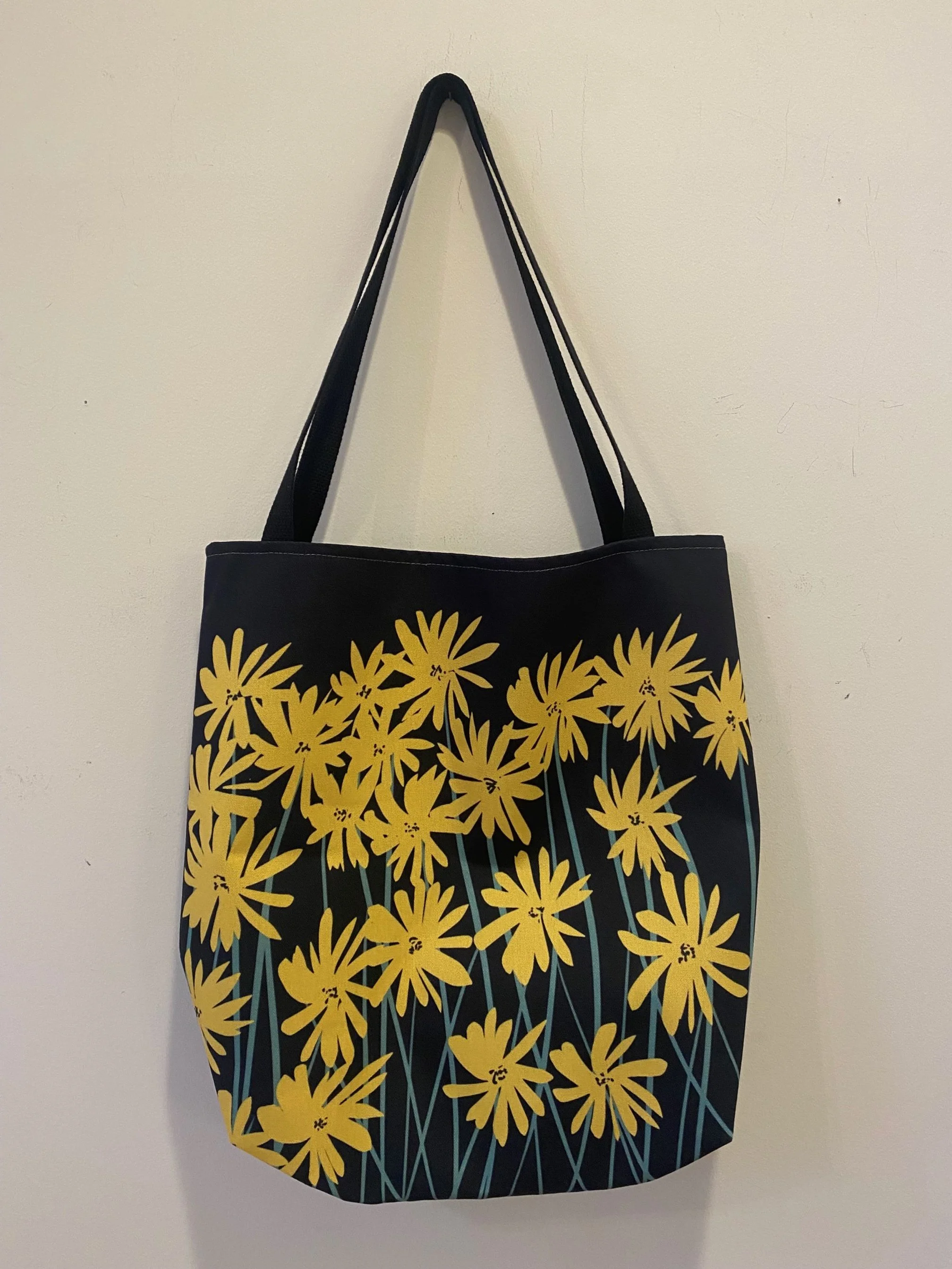 Beautiful Cheerful Yellow Flower Design Extra Large 18x18 Tote Bag