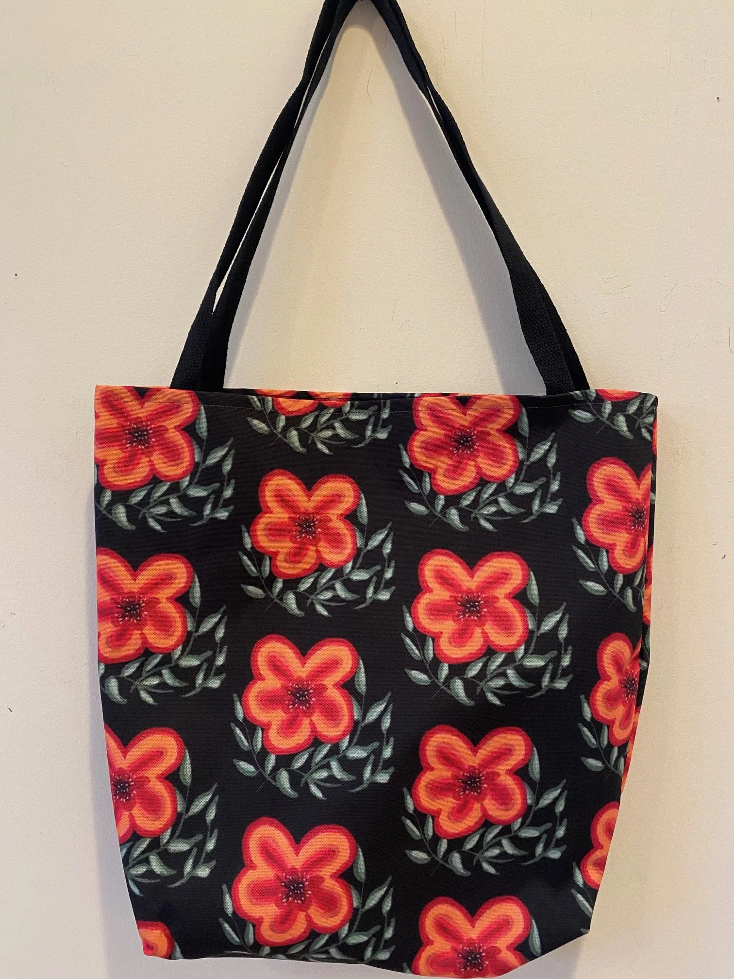 Beautiful Original Floral Art Design Large Tote Bag