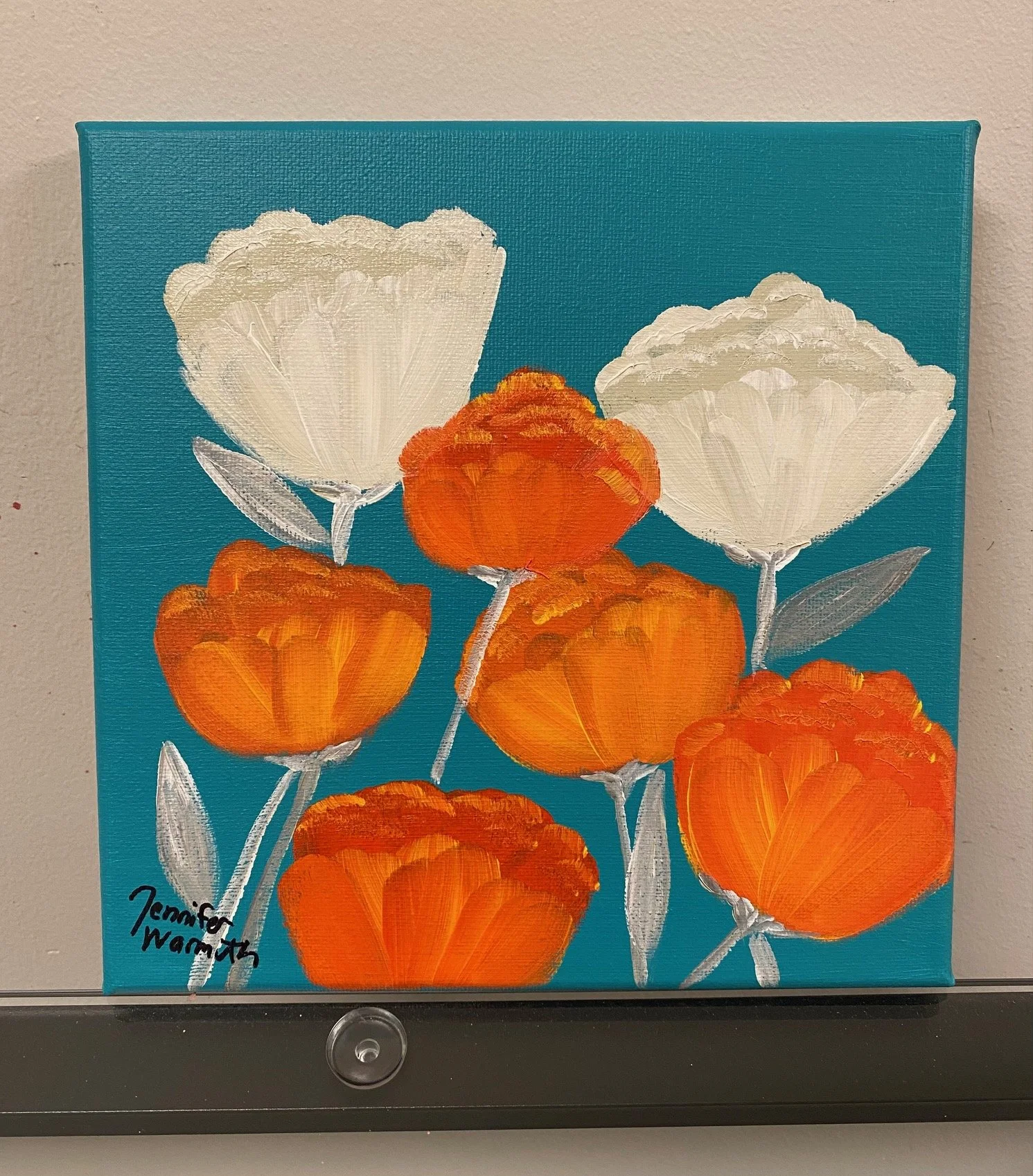 Gorgeous Floral Painting with Eye-Catching Colors