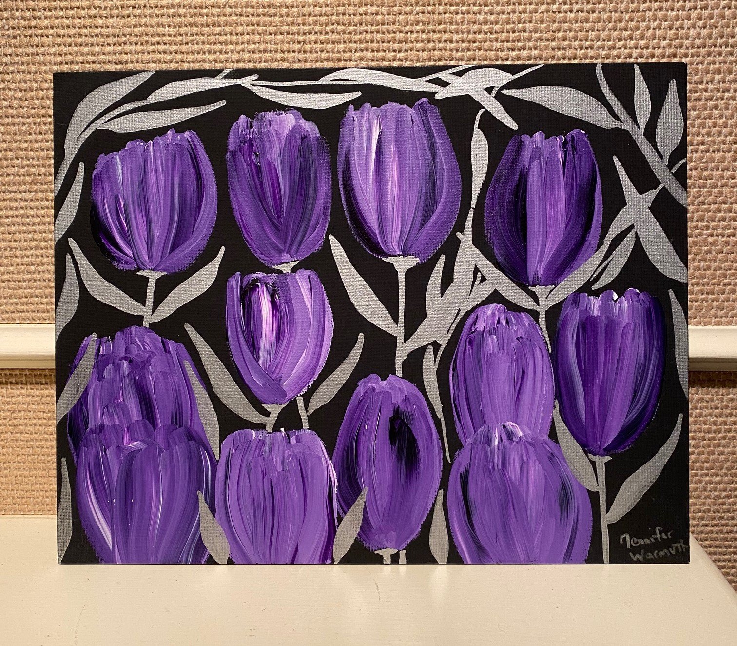 Beautiful Original Purple Tulip Painting