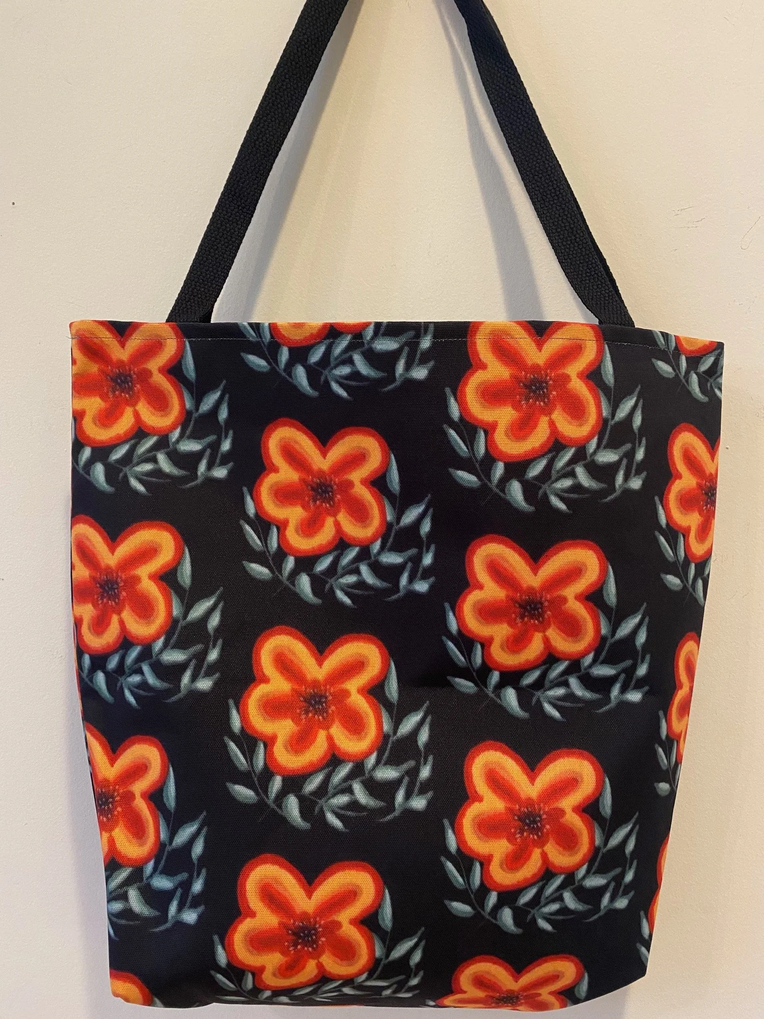 Beautiful Original Floral Art Design Large Tote Bag