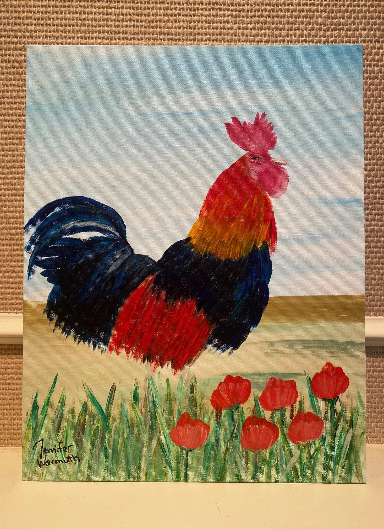 Beautiful Original Rooster/Chicken Painting
