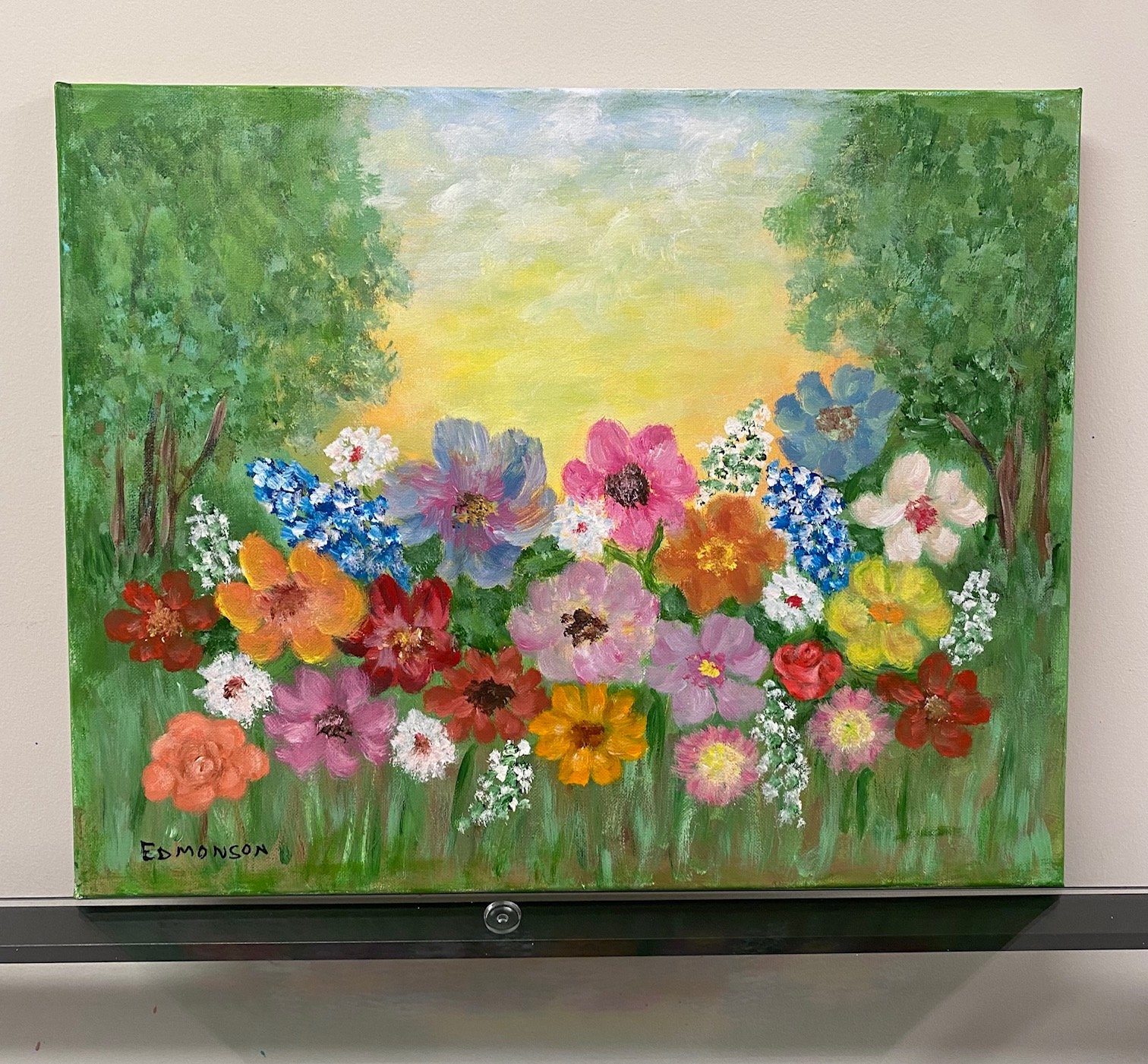 Beautiful Floral Landscape Painting