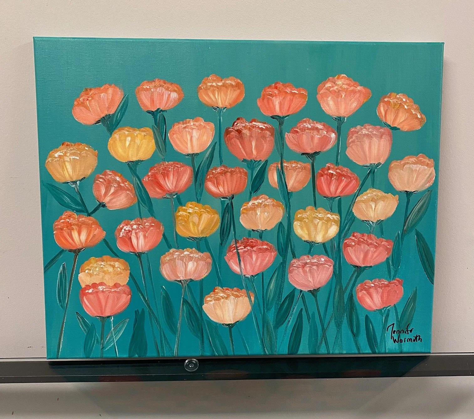 Gorgeous Floral Painting with Stunning Colors