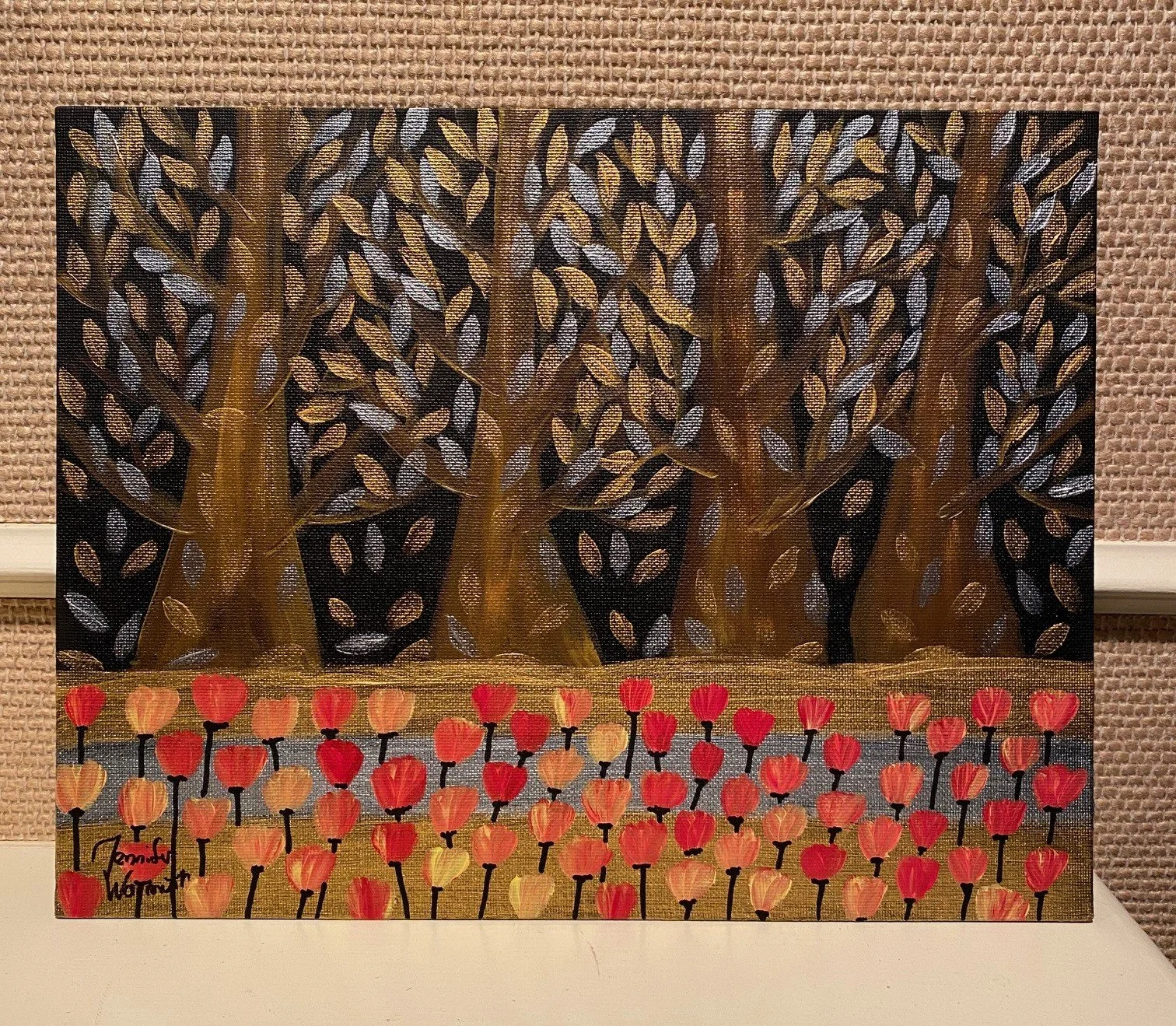 Beautiful Original Painting "Shimmery Trees"