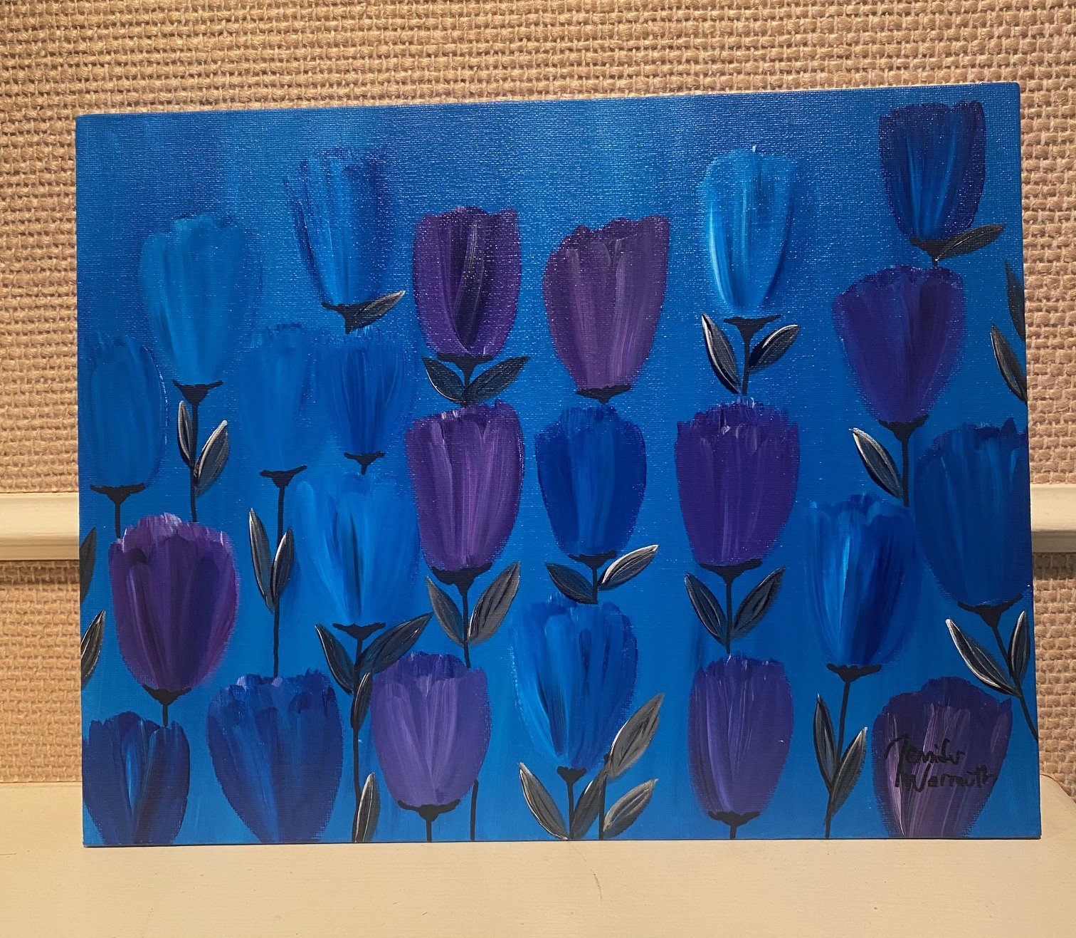 Beautiful Original Floral Tulip Painting With Great Colors