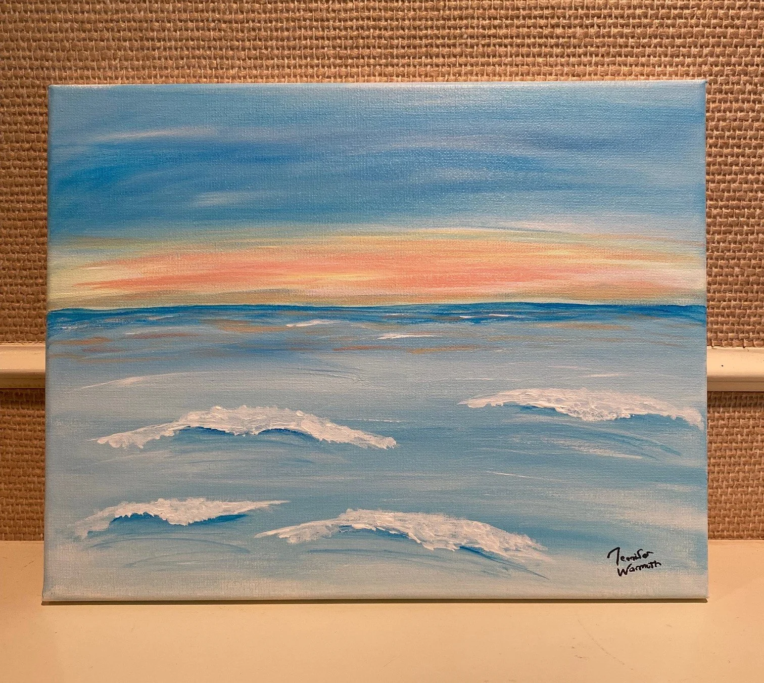 Beautiful Ocean Sunrise Seascape Painting