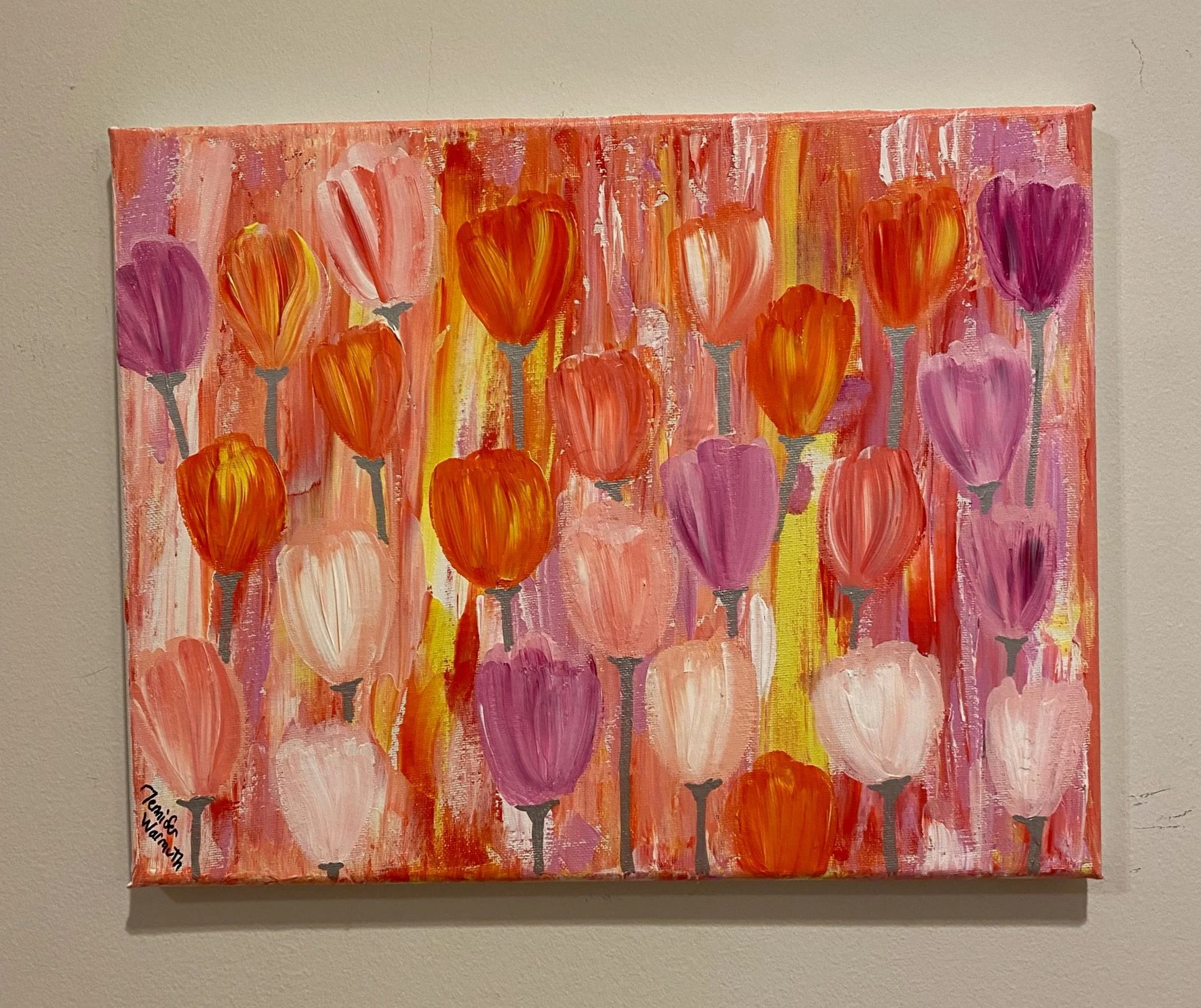 Beautiful, Original Floral Tulip Painting