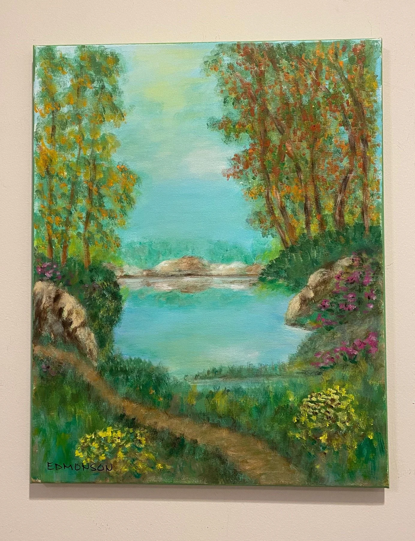 Beautiful, Original Fall Landscape Painting by Sandra Edmonson