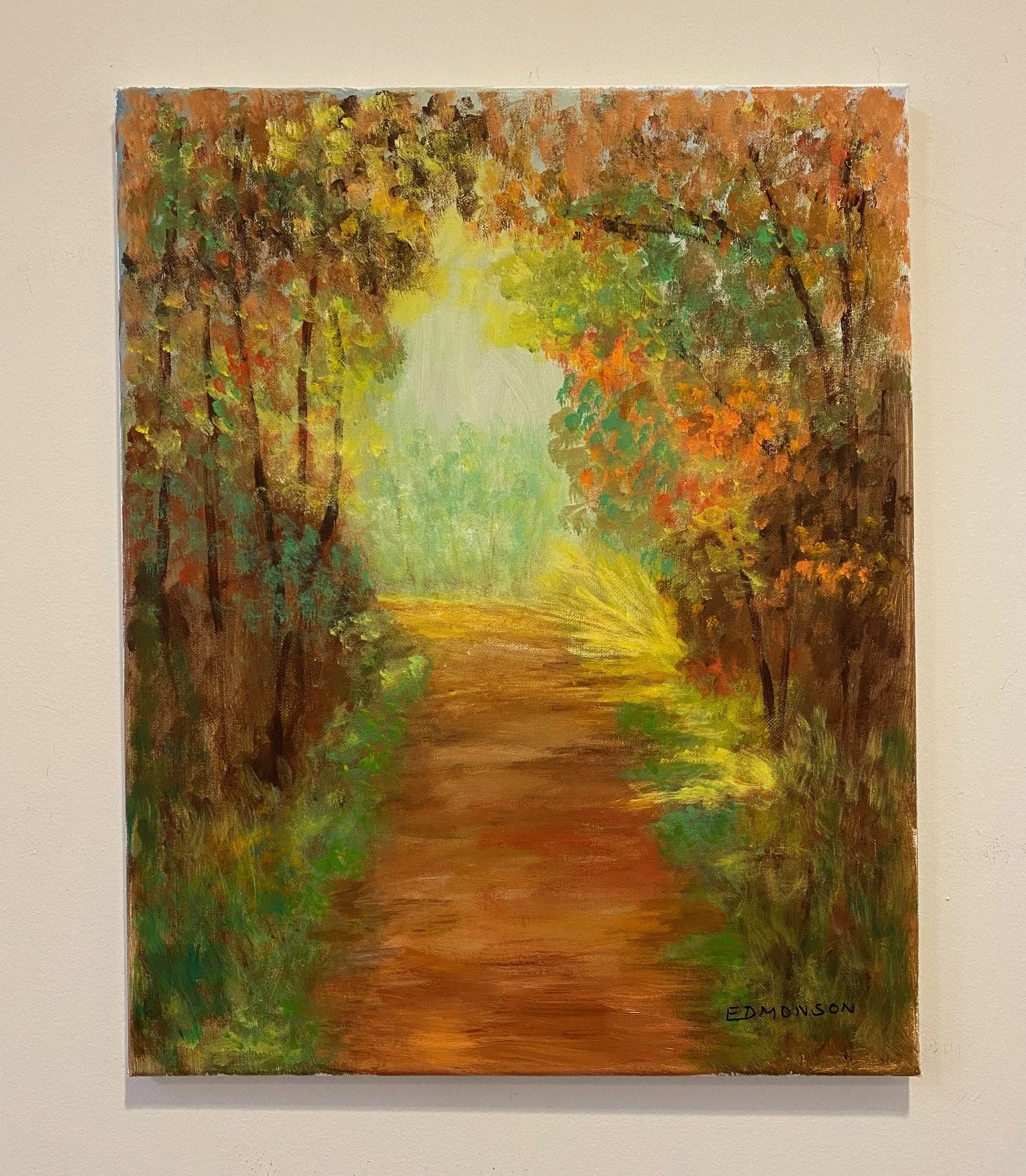 Beautiful, Original Fall Landscape Painting by Sandra Edmonson