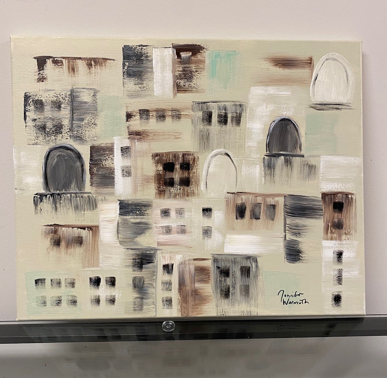 Beautiful Abstract Village Painting