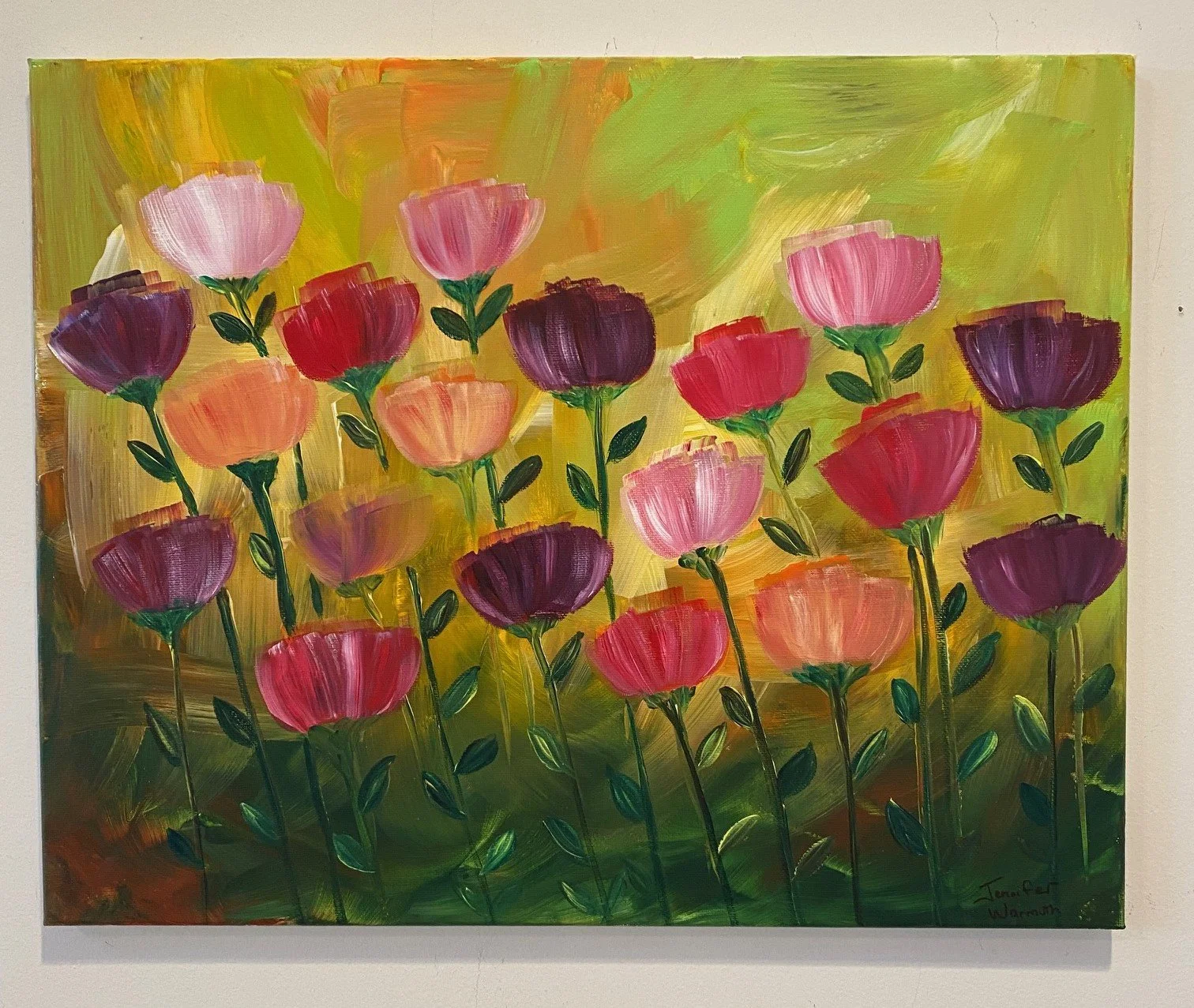 Beautiful, Original Floral Tulip Painting
