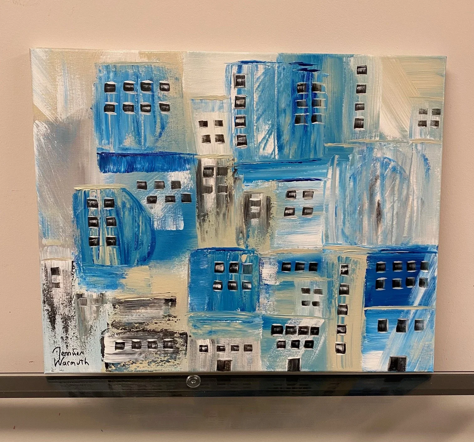 Abstract Town in Blue and White.jpg