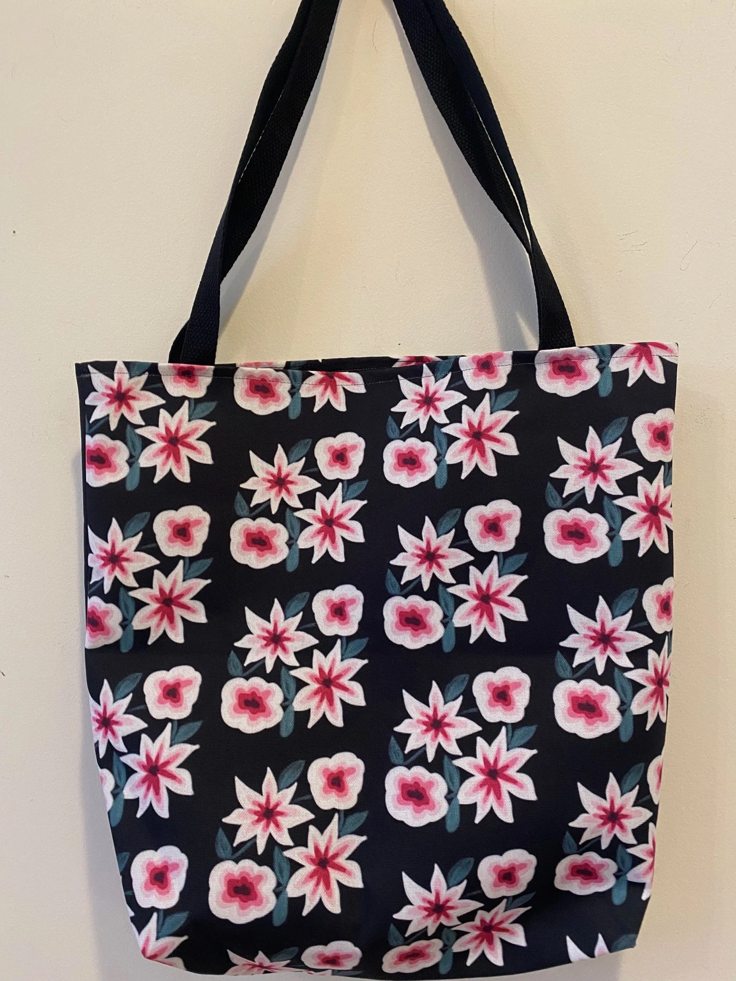 Beautiful Original Floral Art Design Large Tote Bag