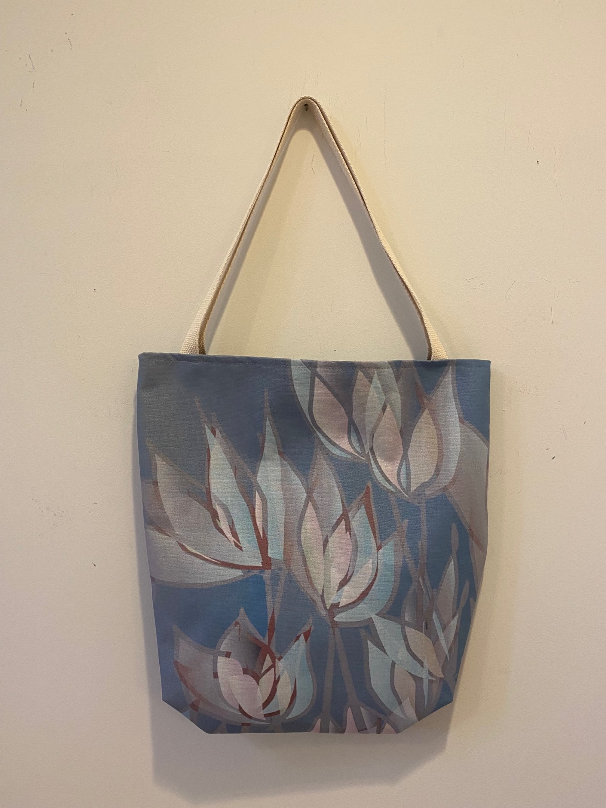Beautiful Original Art Botanical Design Extra Large 18x18 Tote Bags