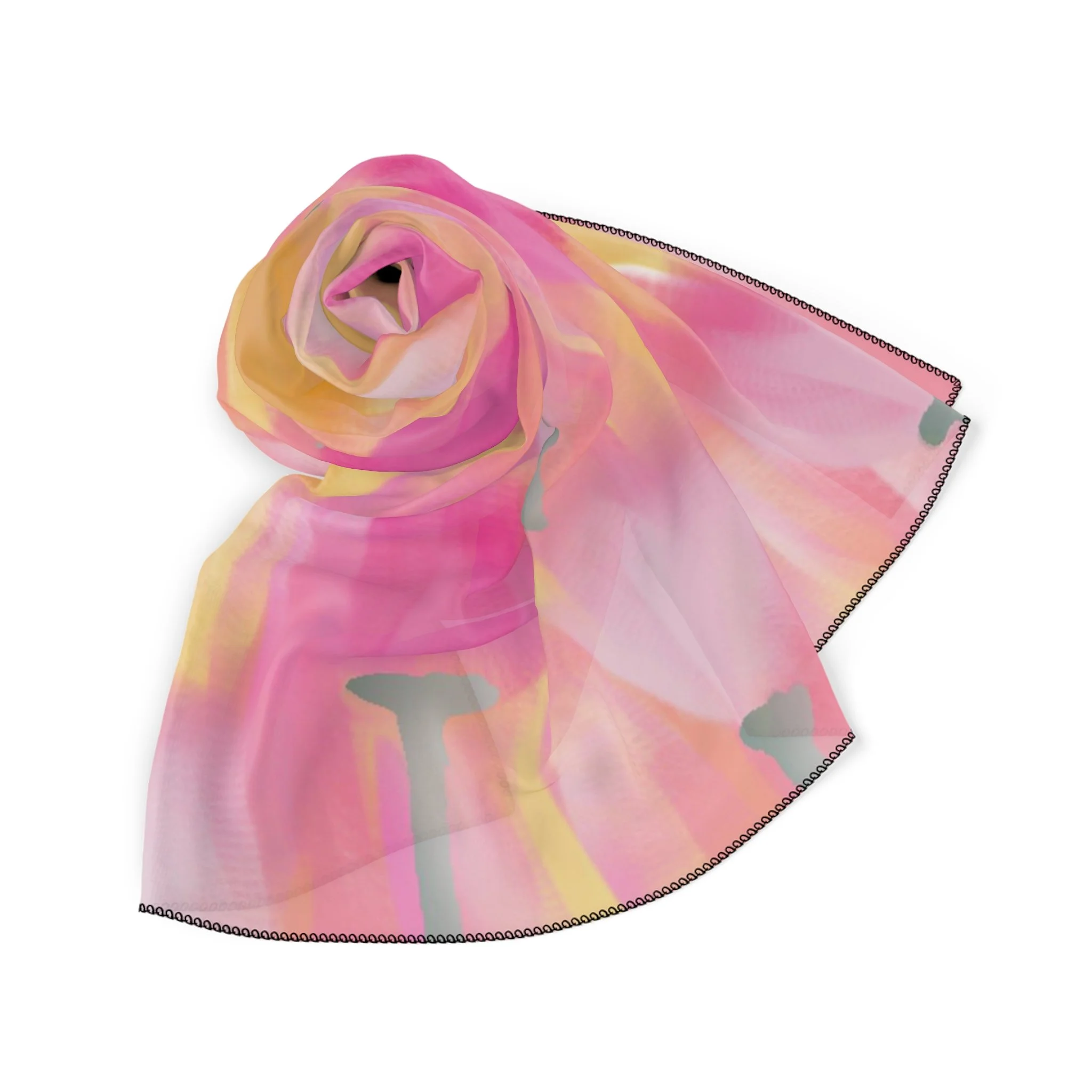 Pink Tulip Art Scarf Folded.jpg