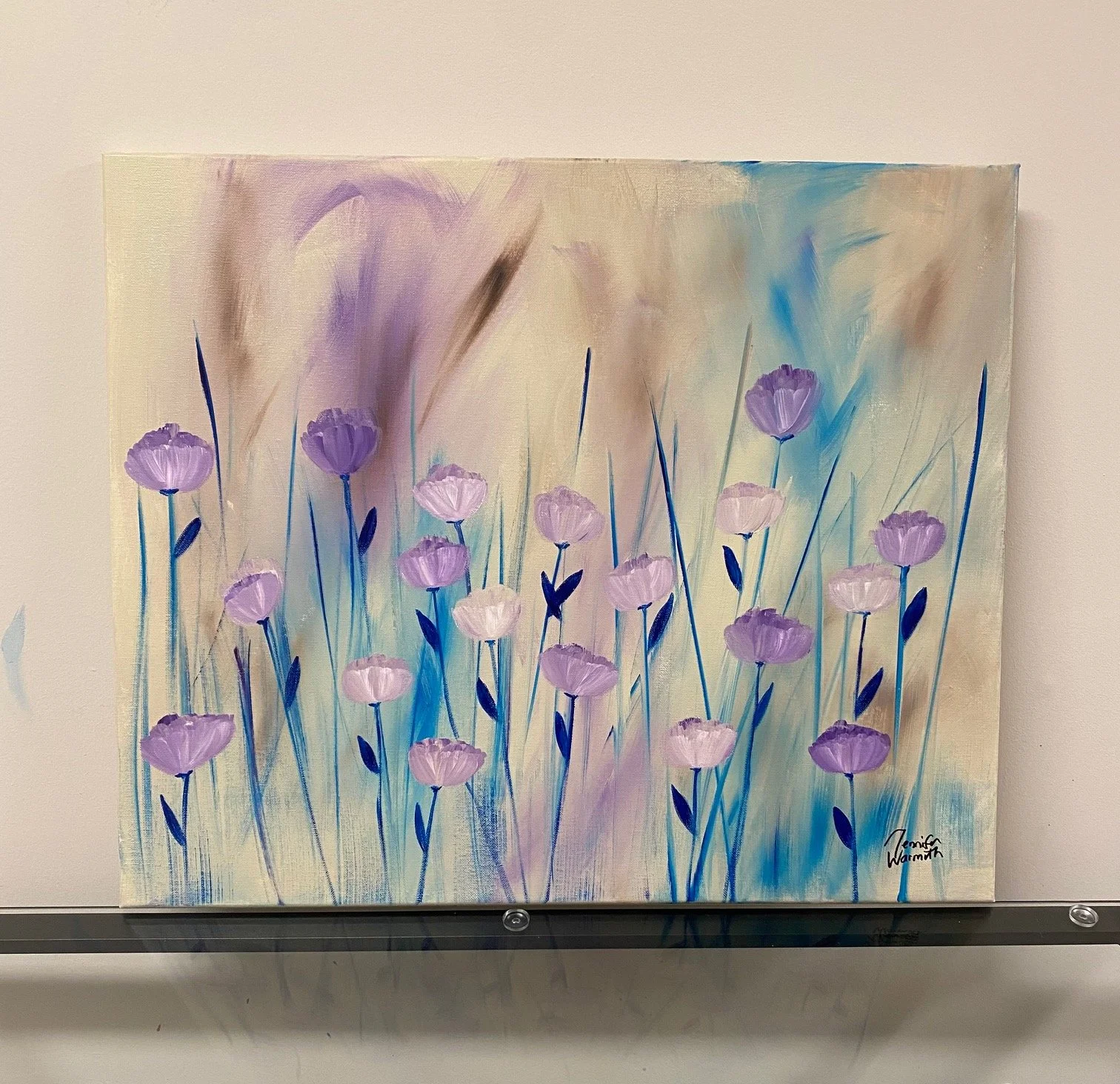 Beautiful, Original Large Floral Painting with Stunning Colors