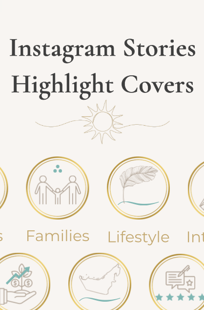 Story highlight design for Dana Living Dubai - cohesive, minimal covers created to elevate their social media presence and reflect the brand’s coastal identity.