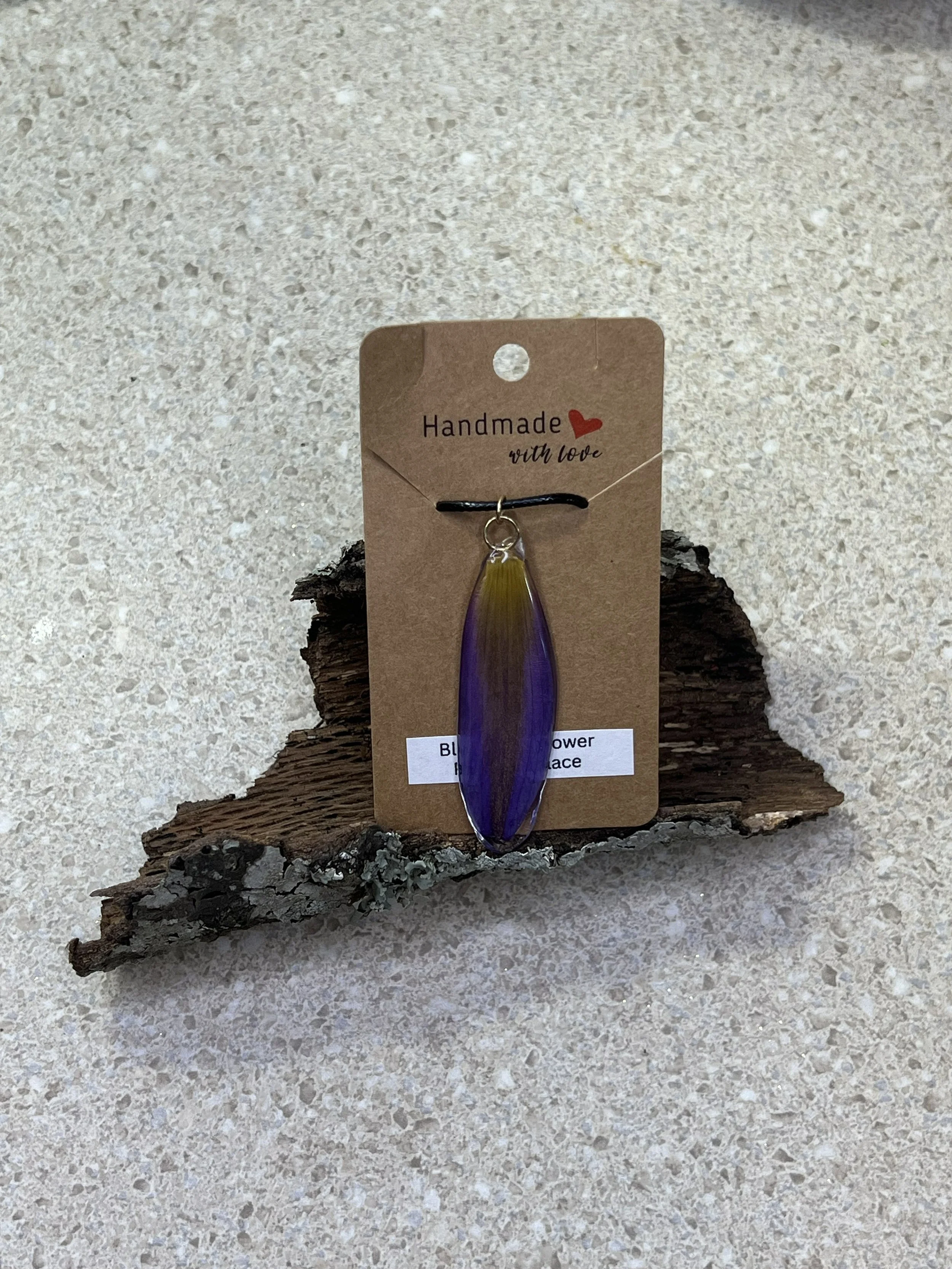 Blue Lotus Flower Petal Necklace