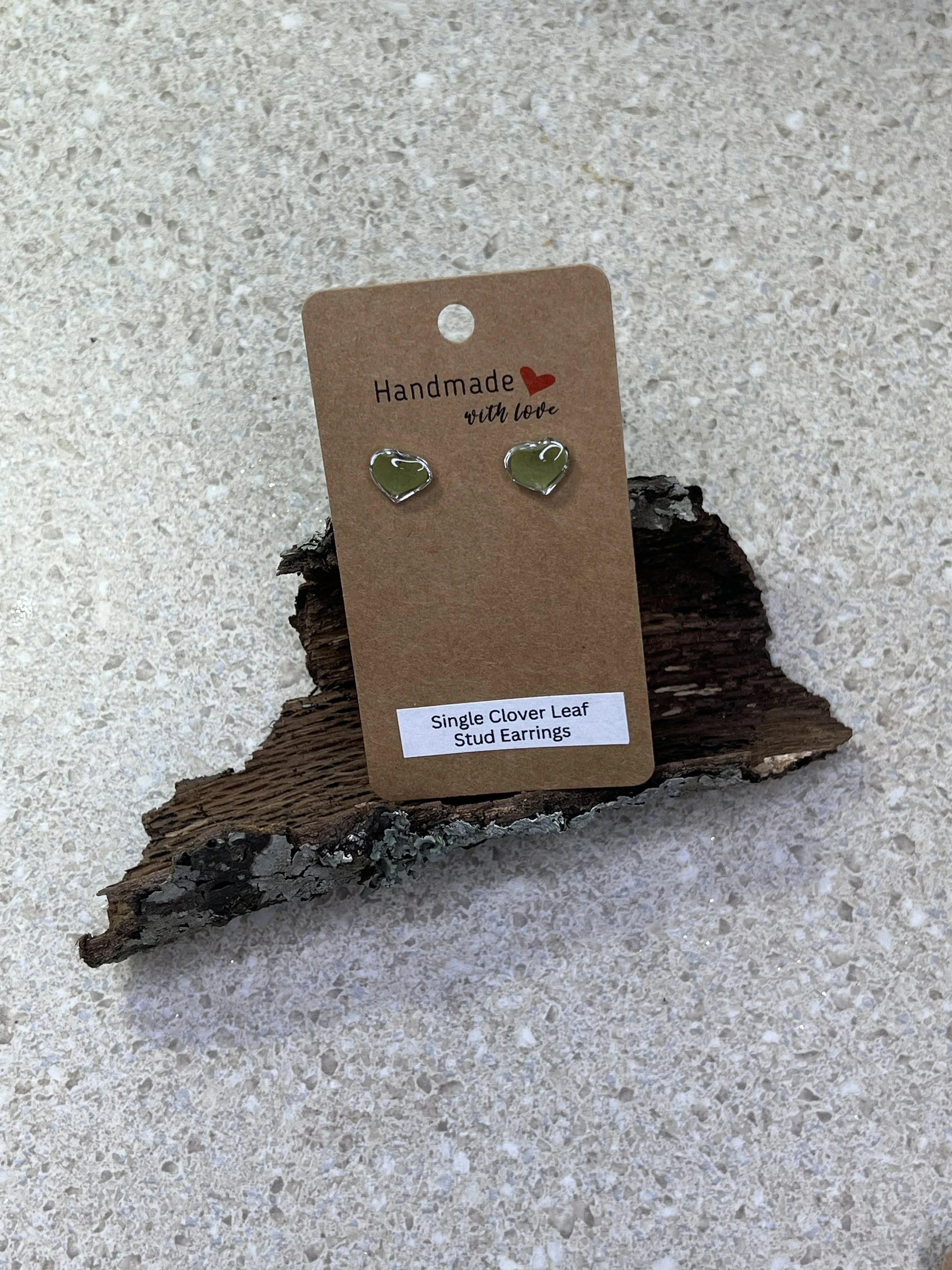 Single Clover Leaf Stud Earrings