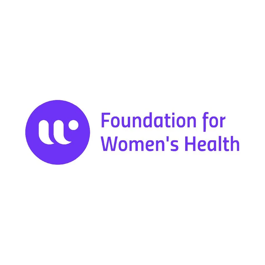 Logo of the Foundation for Women's Health with purple icon and text.