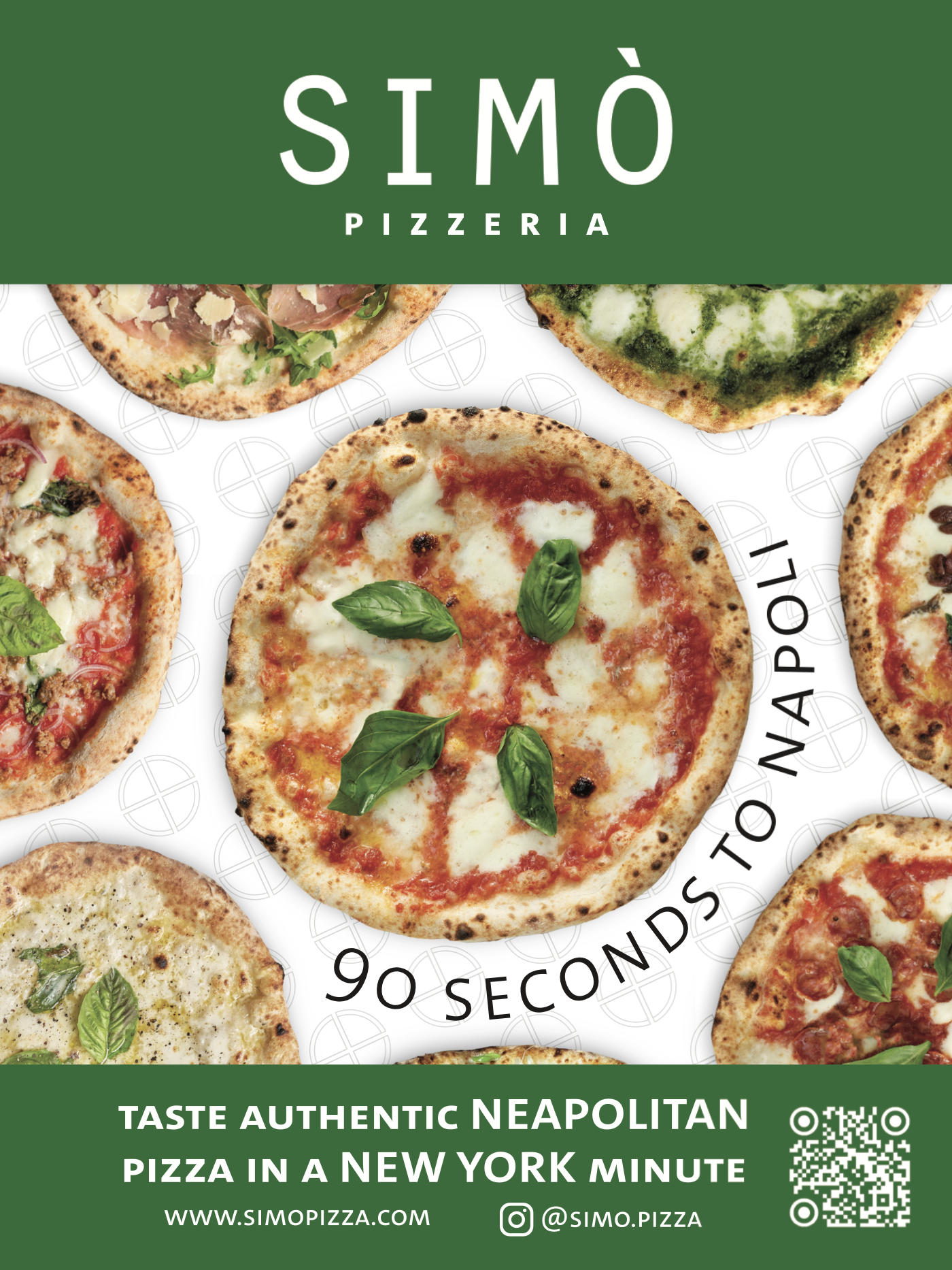 Standard 24" x 36" A-frame advertisement, setup on the sidewalk outside all restaurants