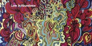 A back option for a 2"x3.5" business card – with the DPL painting 'Love in Abundance'