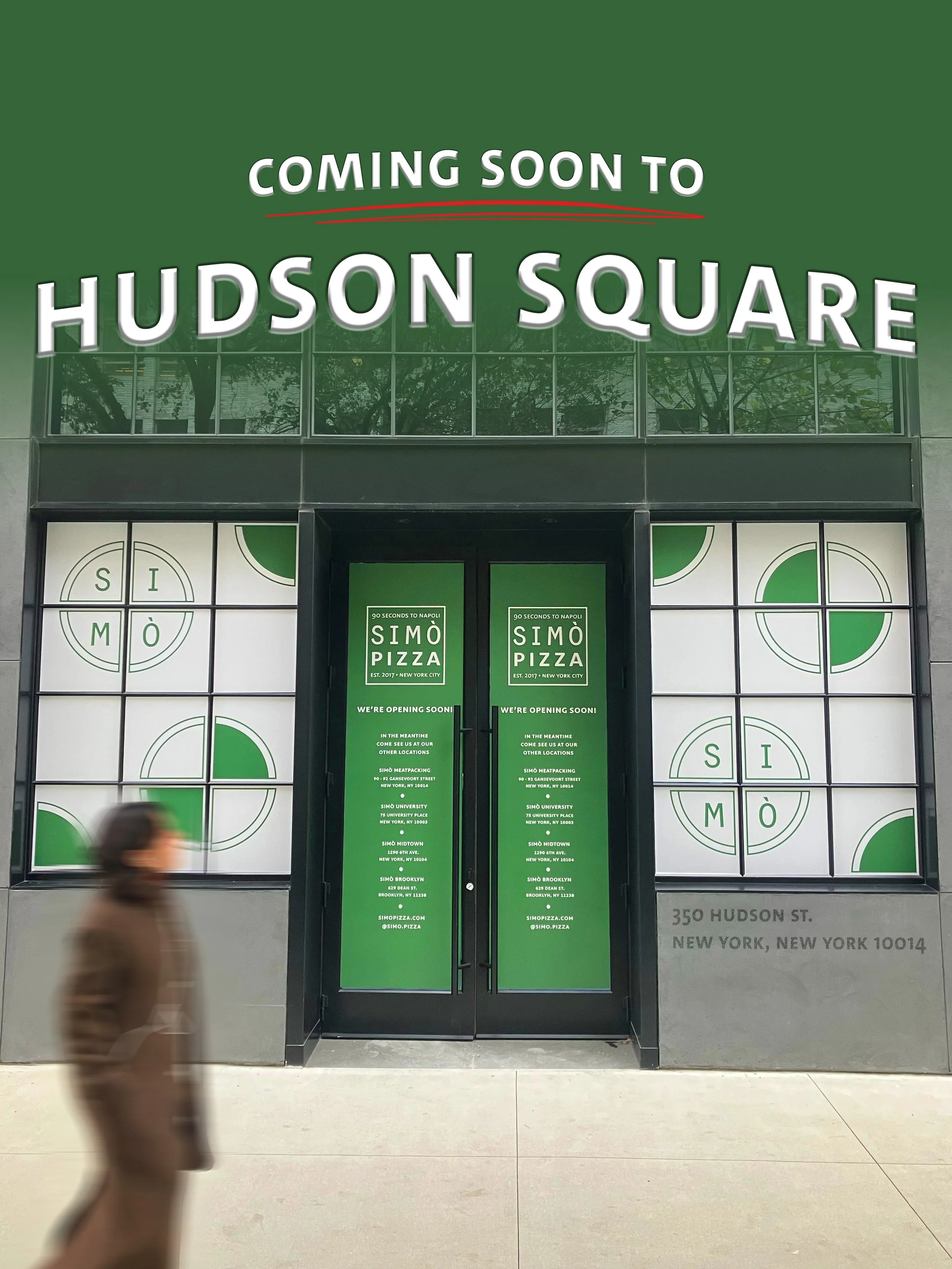 The announcement graphic for the new SIMÒ restaurant location, sized for Instagram 