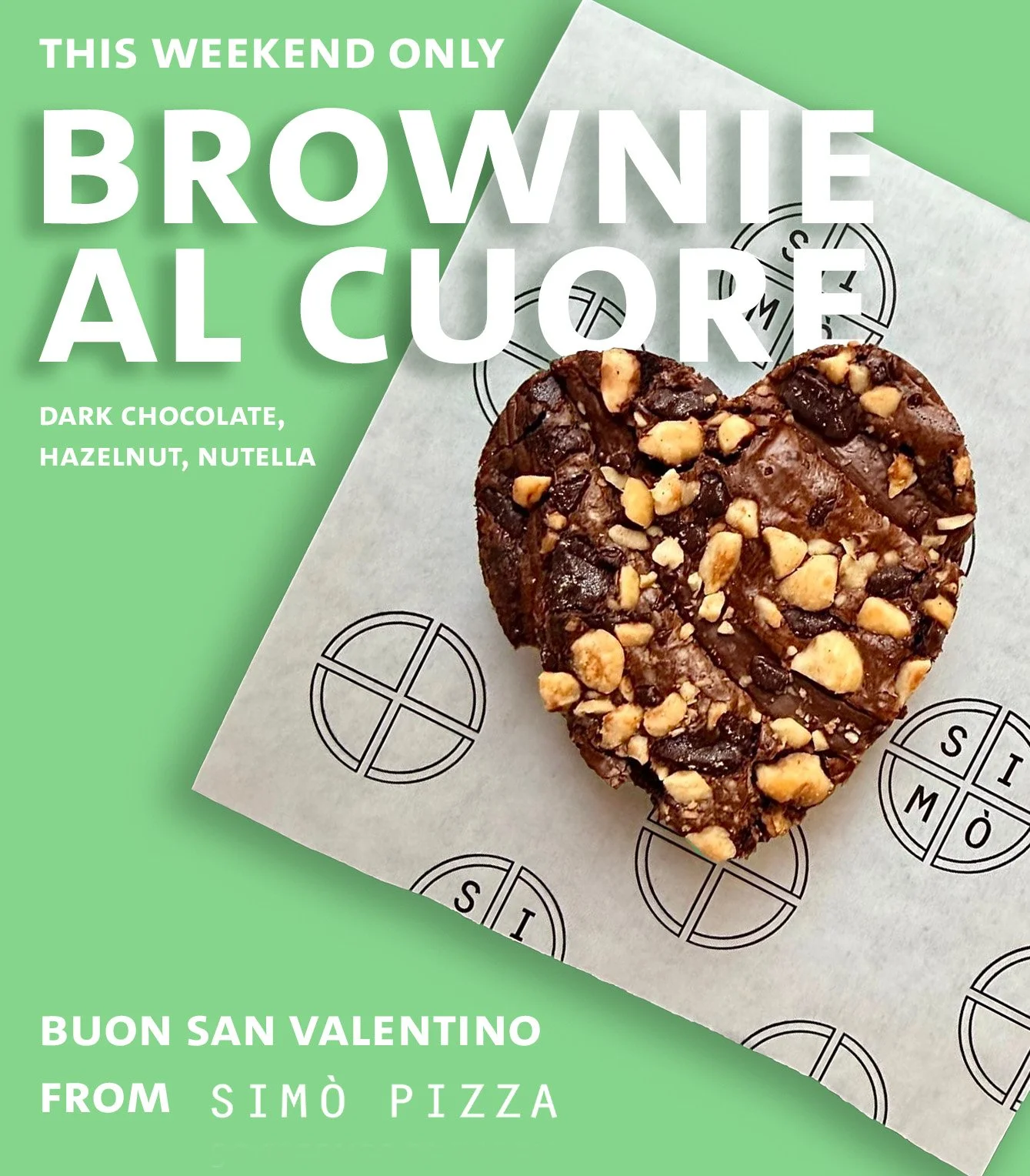 Social Media graphic for Valentine's Day 2026 dessert special
