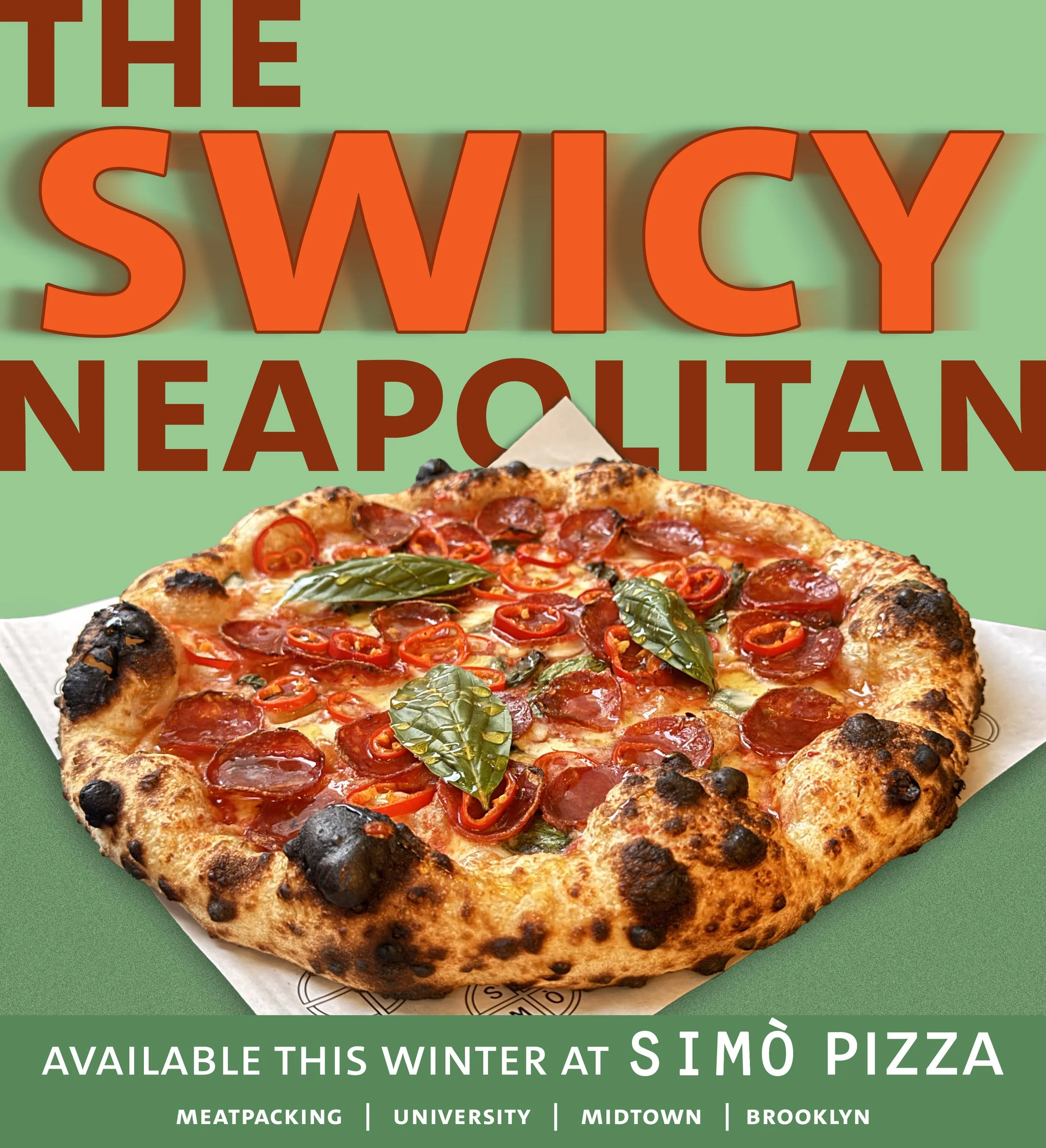 Digital Graphic for Winter 2026 Pizza Special, 'The SWICY Neapolitan'