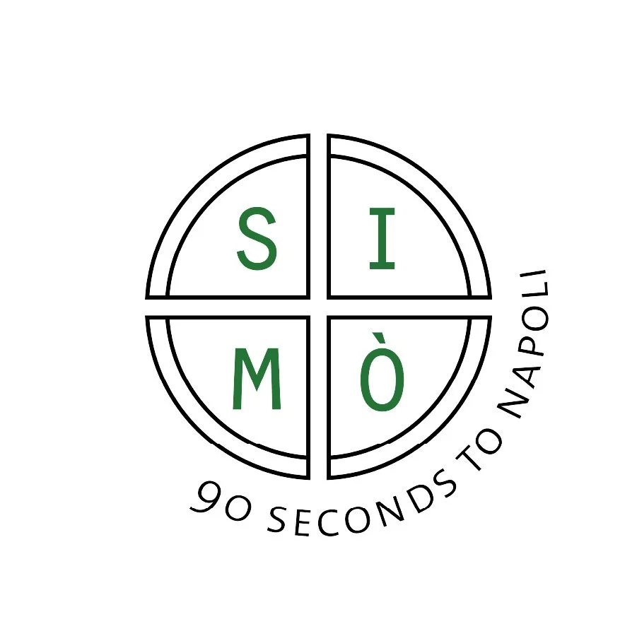 A logo with a circle divided into four quadrants, each containing one green letter: S, I, M, and Ö. Beneath the circle, the text reads "90 SECONDS TO NAPOLI."