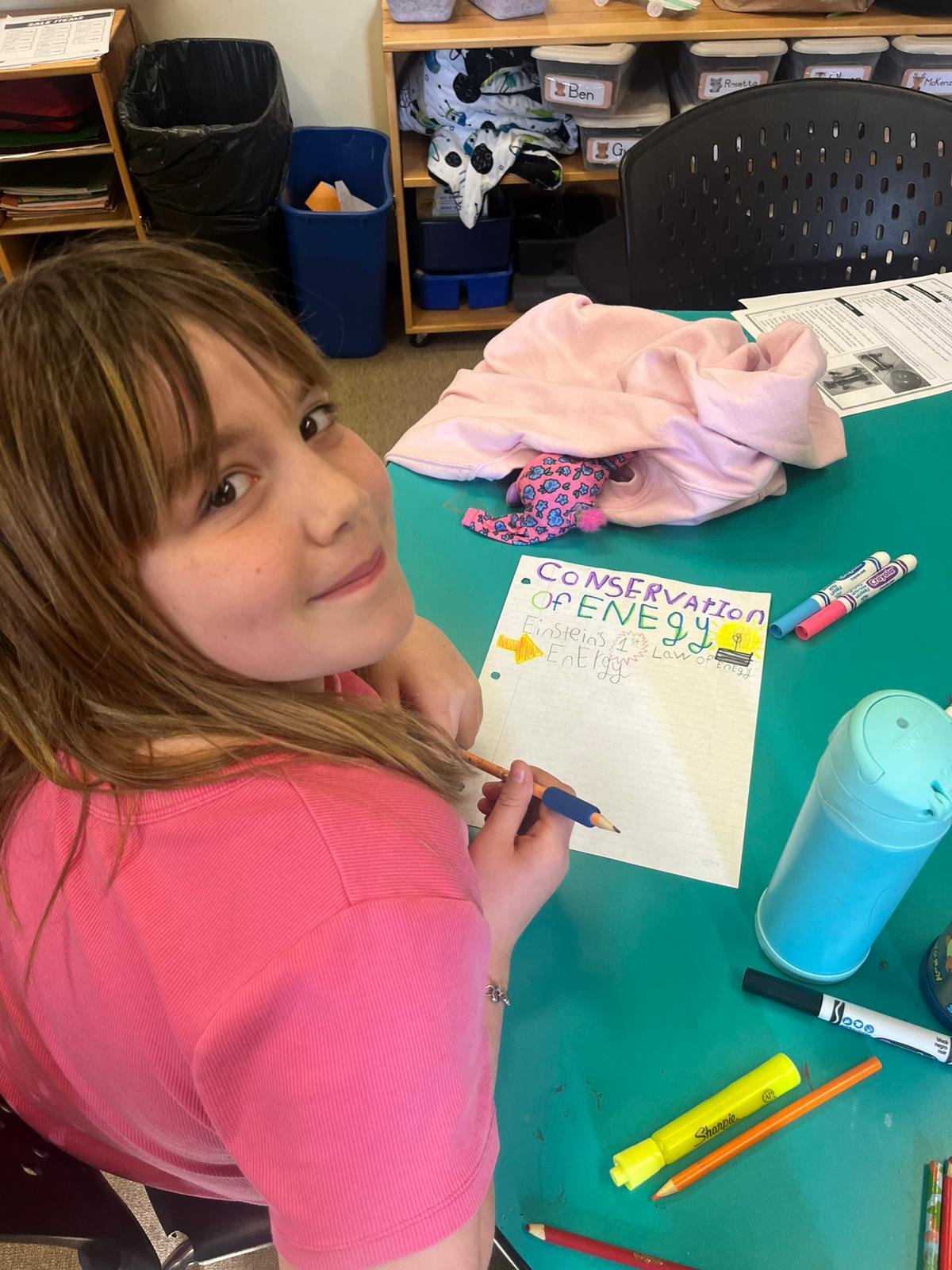 Student learning in classroom