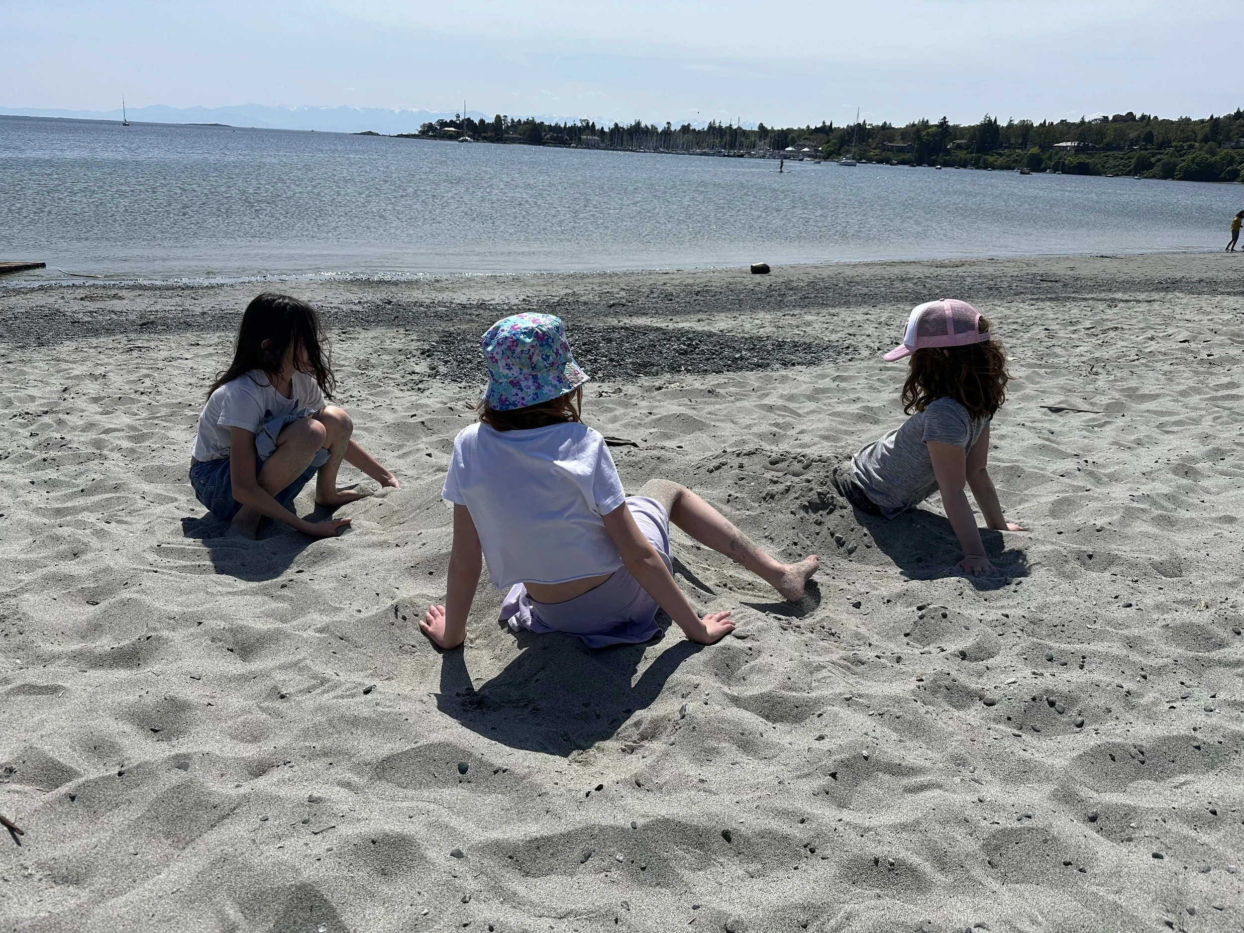 Students on the beach