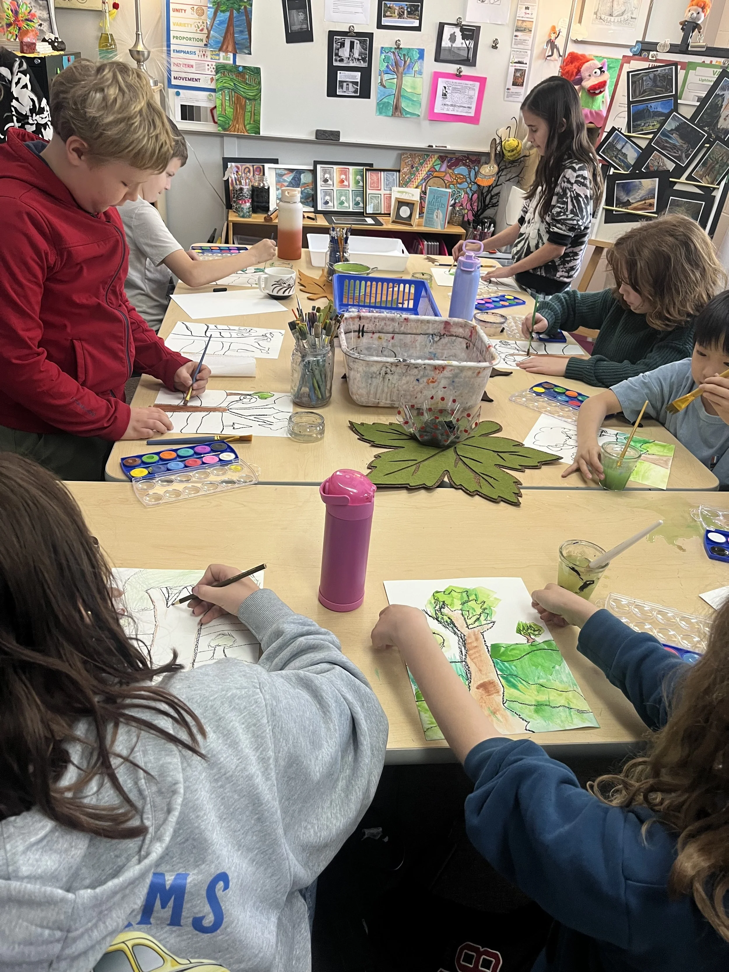 Students learning in classroom