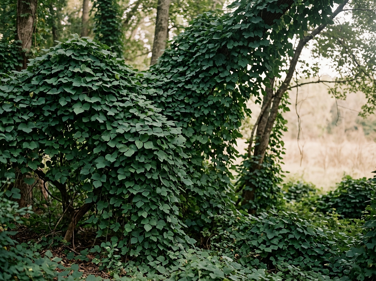 An image of kudzu in a forest