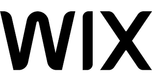 Logo of the brand Wix in black letters