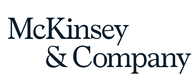 Logo von McKinsey & Company in dunklem Blau auf weißem Hintergrund.