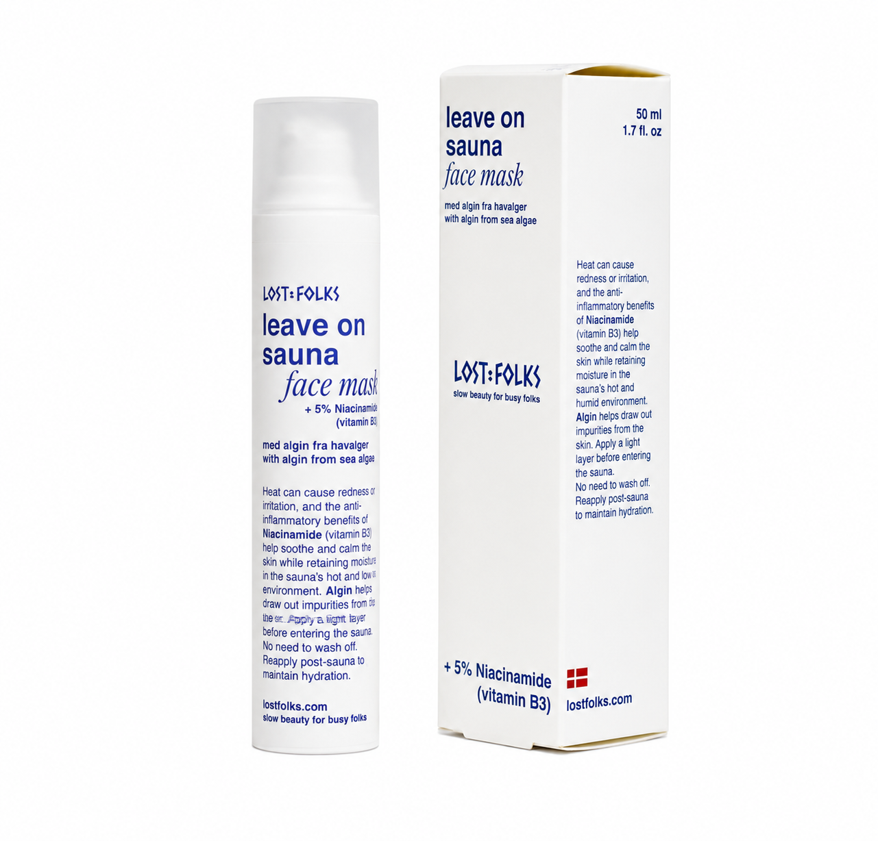 Leave On Sauna Face Mask – Niacinamide & Sea Algae