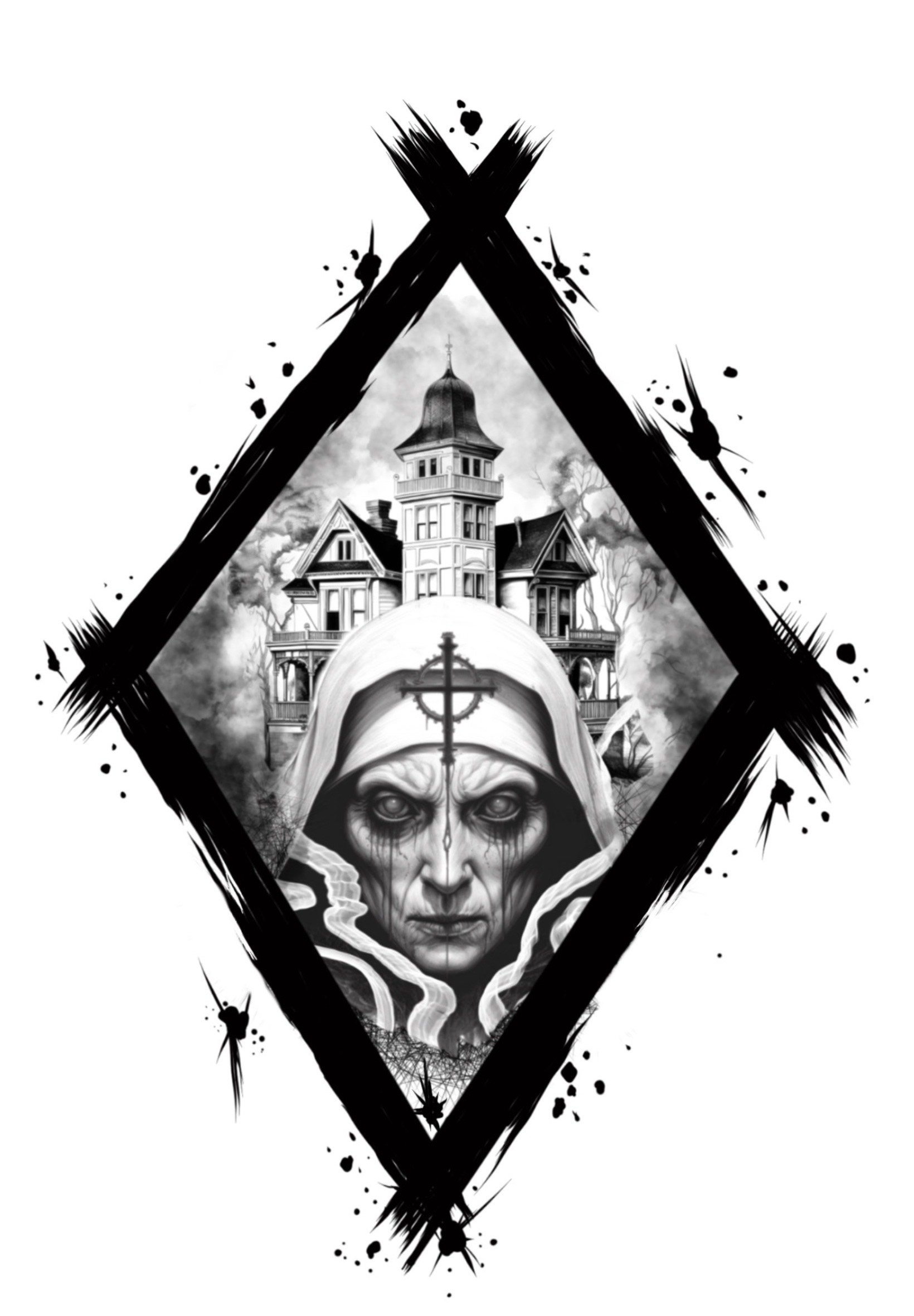 Dark art nun