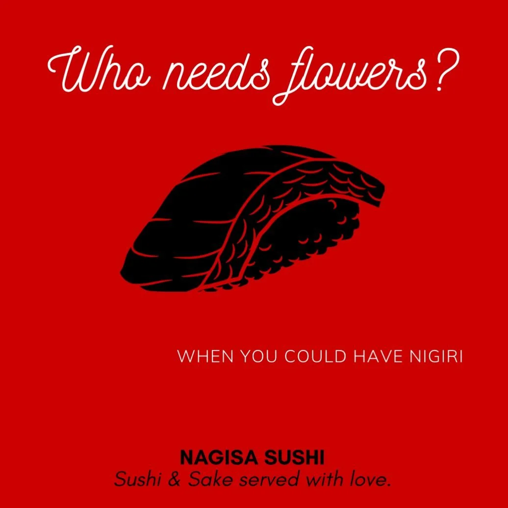 Now imagine both sushi AND flowers&hellip; or hear me out&mdash; a sushi bouquet🥰 Yeah. Genius. 

Whether you&rsquo;re dining with your partner or dining alone, Nagisa will treat you how you deserve this Valentines Day💖

All week- try our special 2