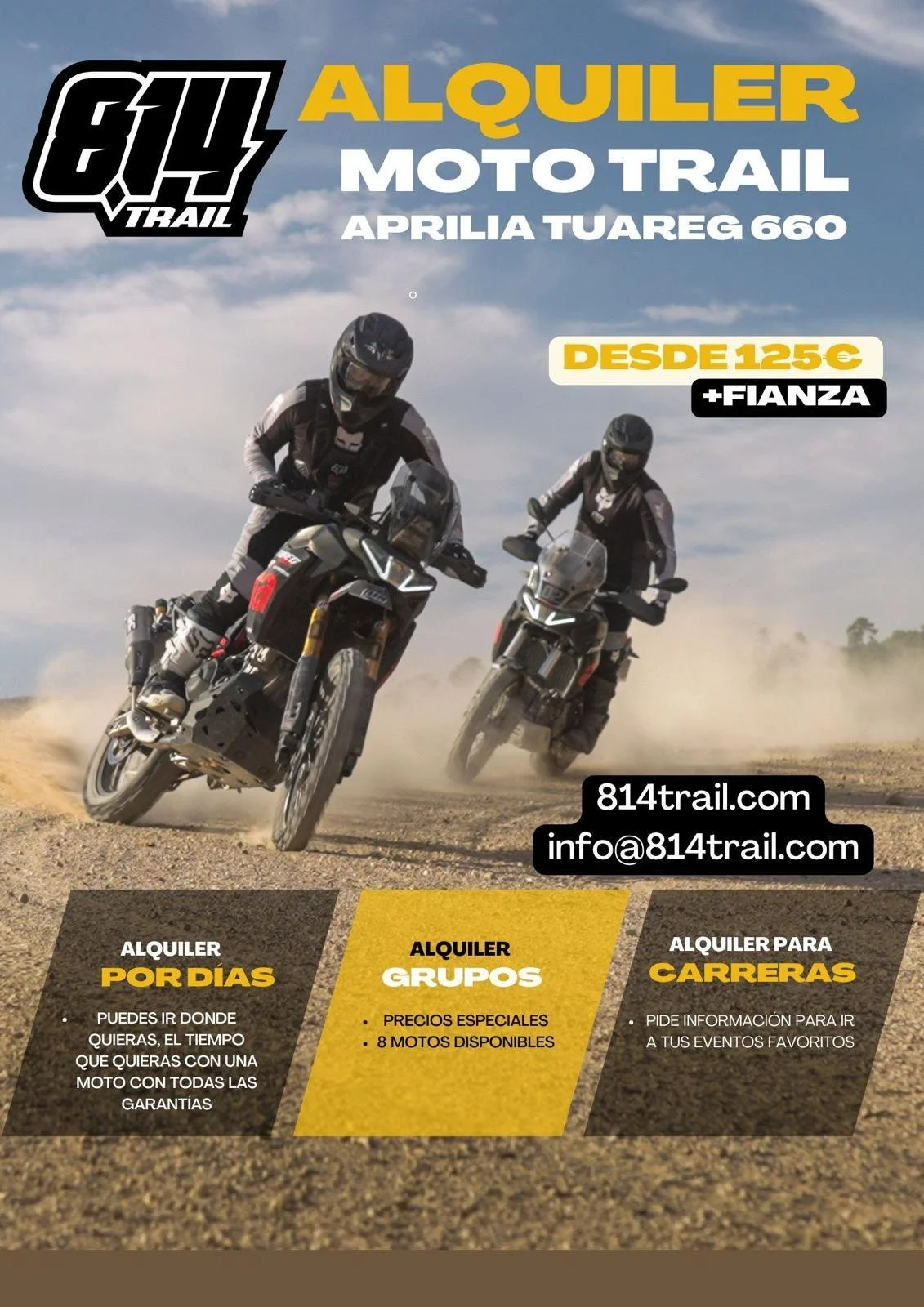 ALQUILER MOTO TRAIL EN MADRID, la mejor opción