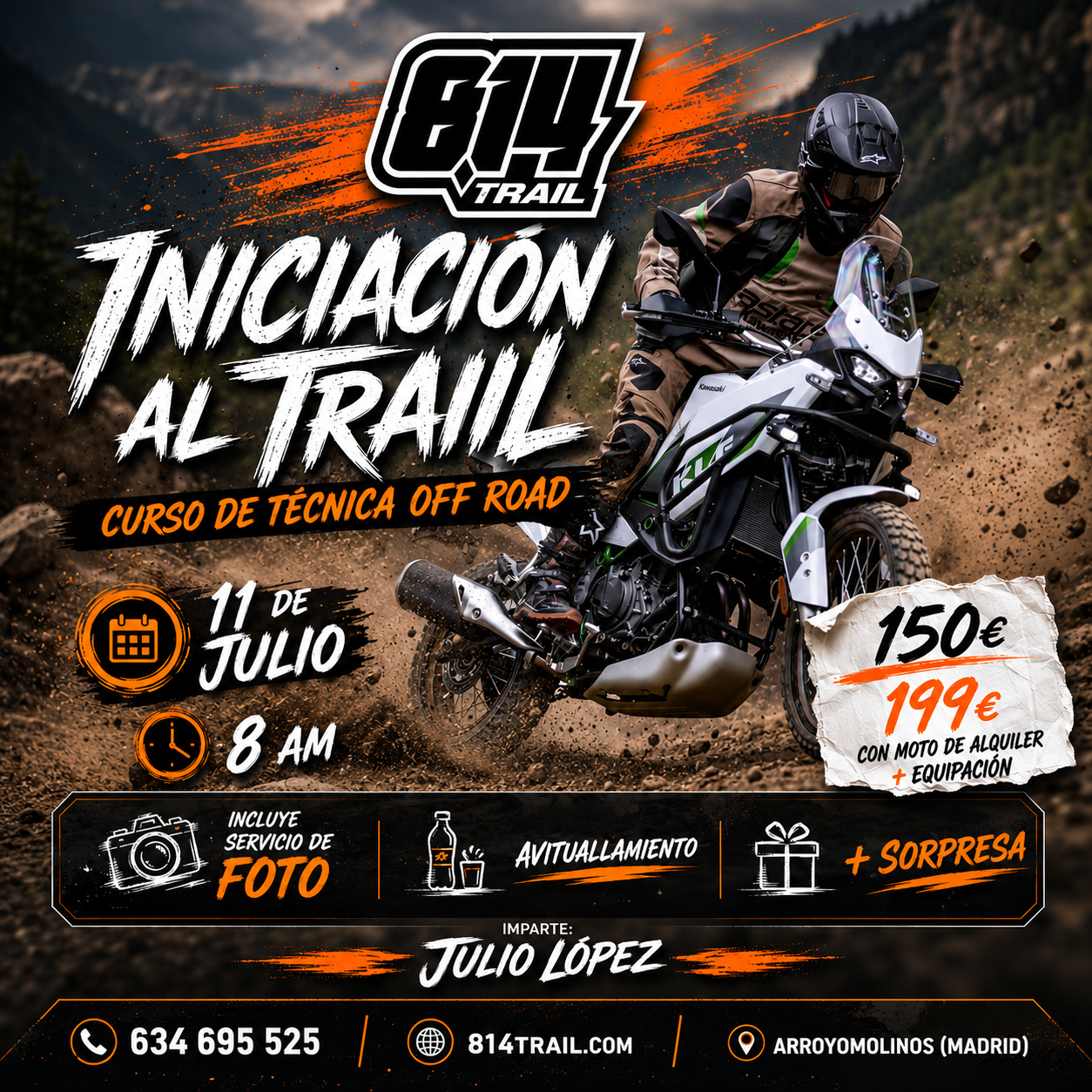 11 de julio - 8H - NIVEL 1 - Iniciación con moto propia