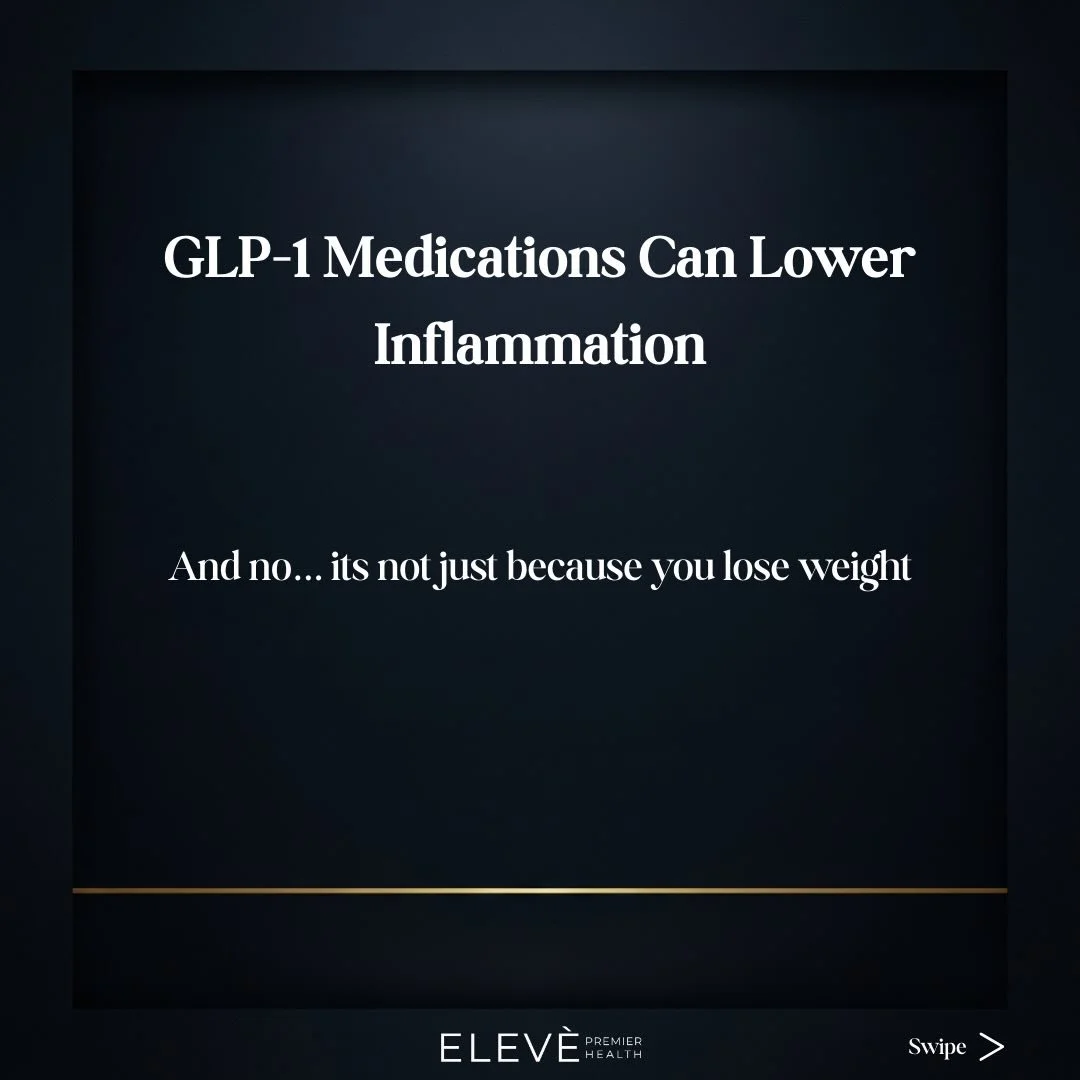 Most people come to me asking about weight loss.

What surprises them is how much their labs change.

GLP-1 receptor agonists like semaglutide lower inflammation, and not just because you&rsquo;re losing weight. The two things are actually separate, 