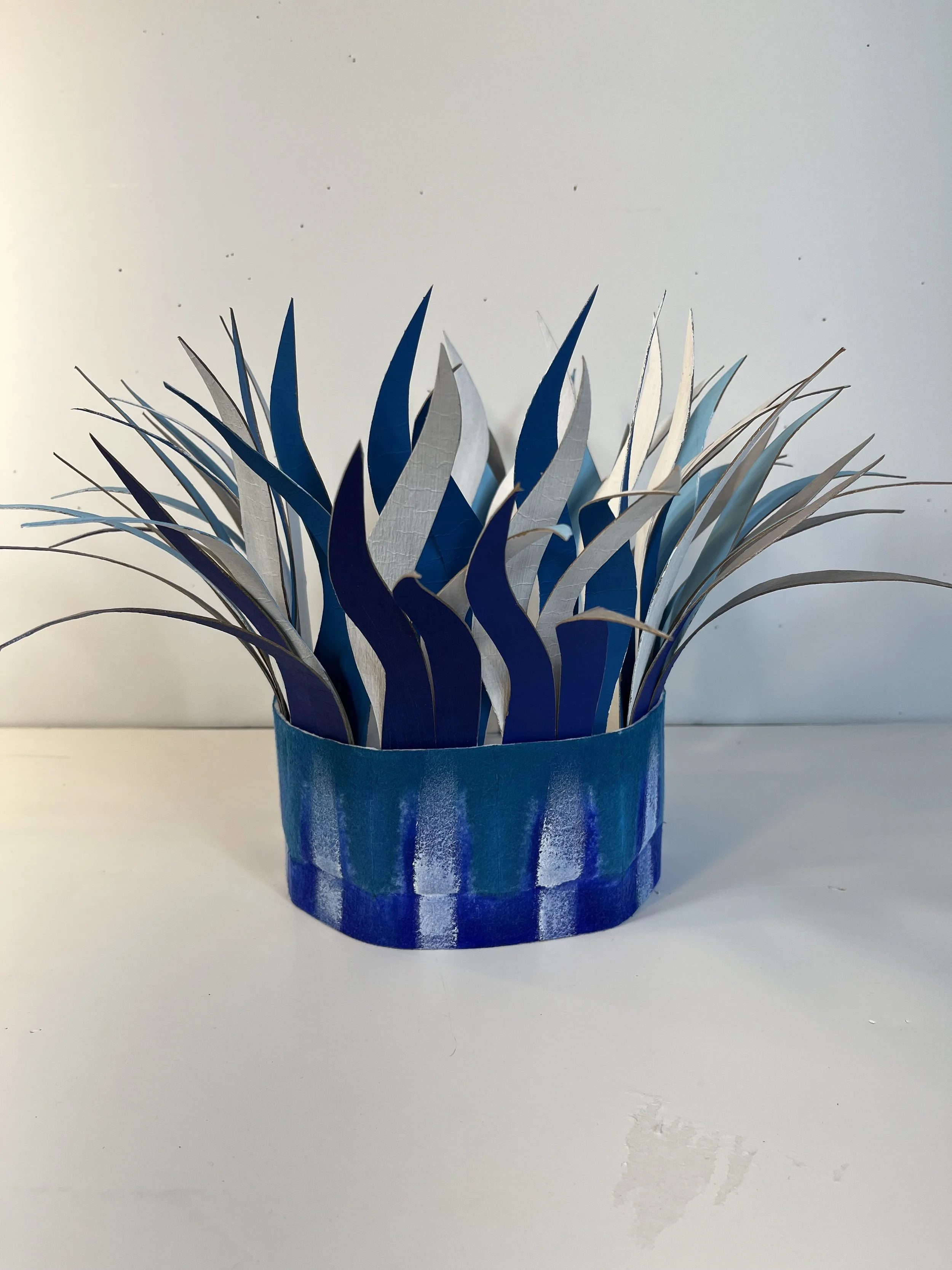 Wavy Crowns Series 2:  Blue, Silver and White